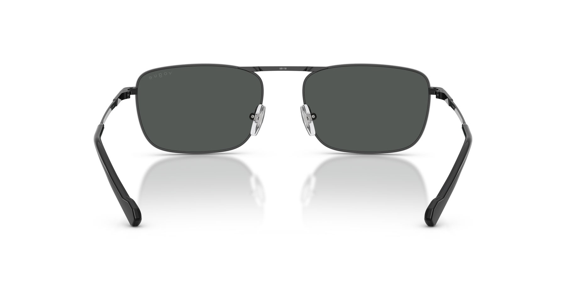 Occhiali da sole Vogue VO 4346S (352/87) colore nero forma quadrato lenti grigio scuro
