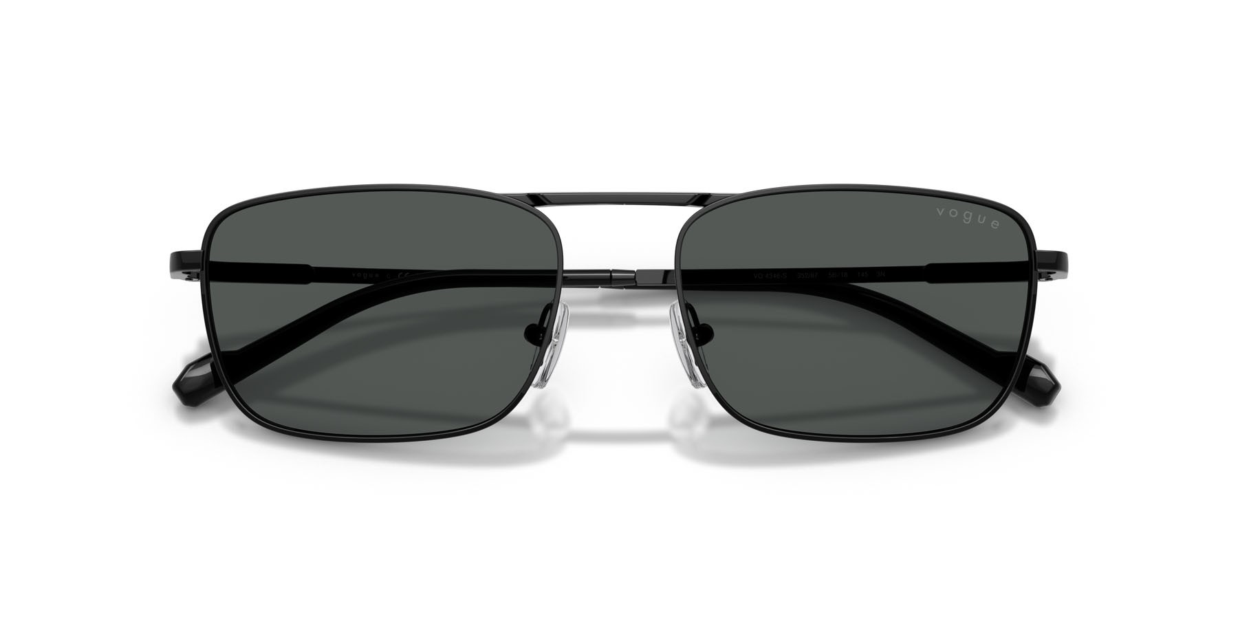 Occhiali da sole Vogue VO 4346S (352/87) colore nero forma quadrato lenti grigio scuro