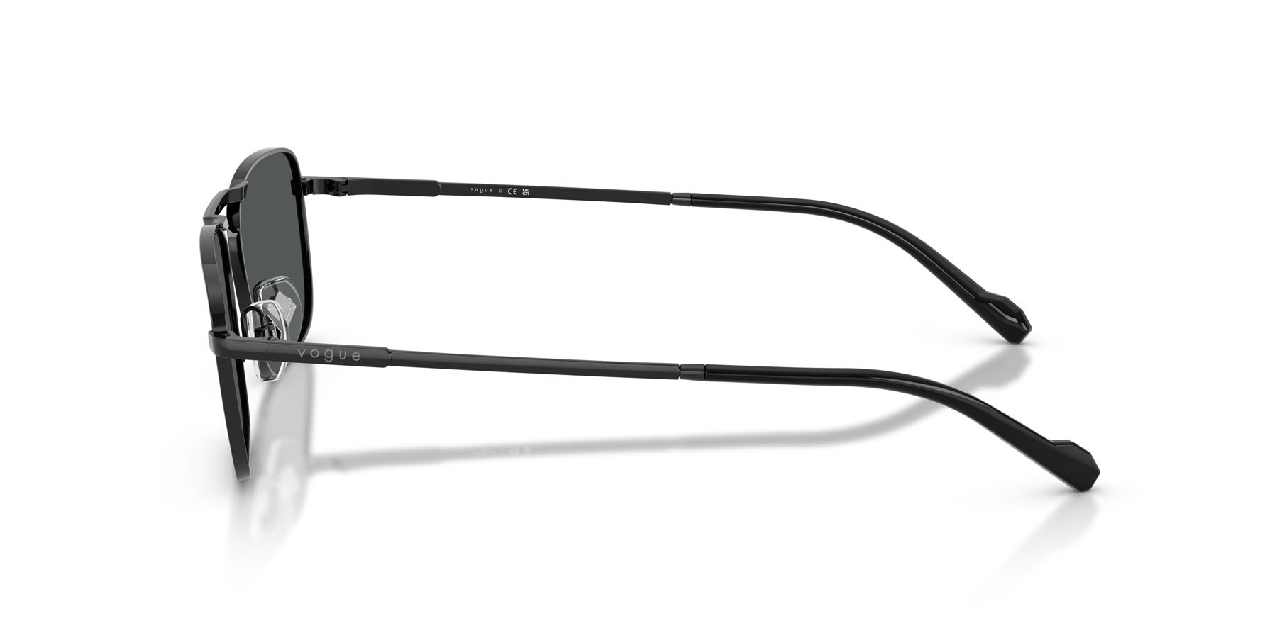 Occhiali da sole Vogue VO 4346S (352/87) colore nero forma quadrato lenti grigio scuro