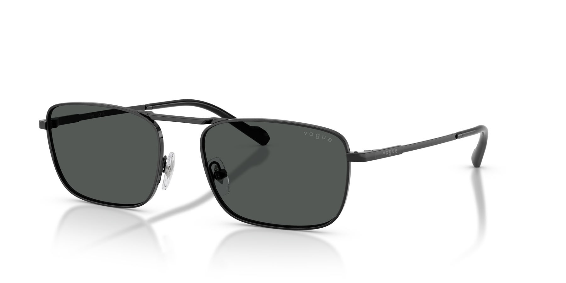 Occhiali da sole Vogue VO 4346S (352/87) colore nero forma quadrato lenti grigio scuro
