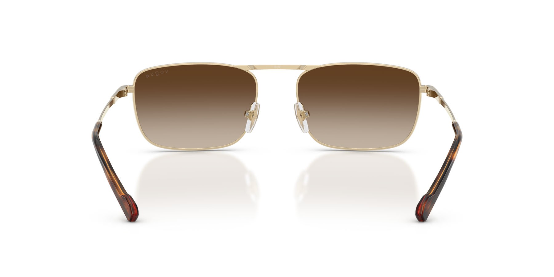 Occhiali da sole Vogue VO 4346S (848/13) colore oro pallido forma quadrato lenti marrone sfumato