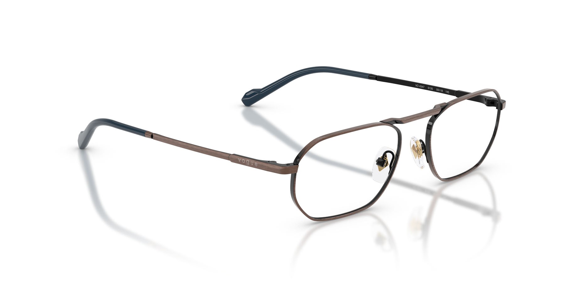 Eyeglasses Vogue VO 4347 (5135) color rame antico shape irregular lenses lente demo