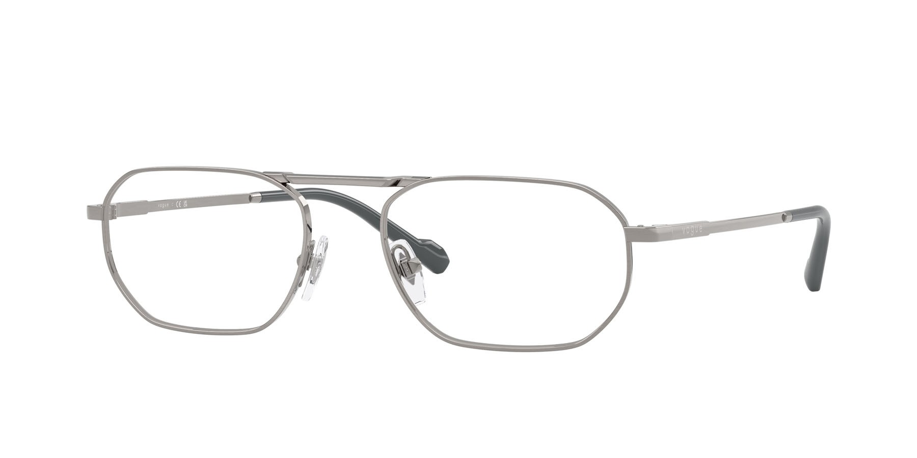 Eyeglasses Vogue VO 4347 (5187) color gunmetal spazzolato shape irregular lenses lente demo