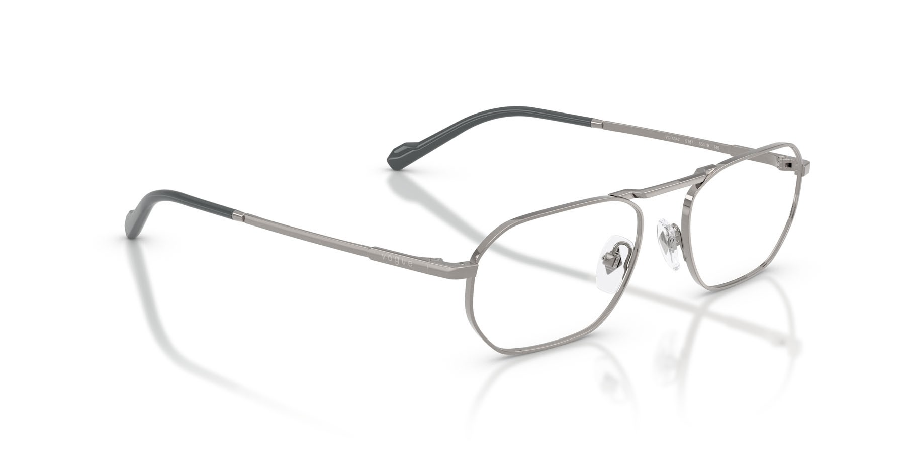 Eyeglasses Vogue VO 4347 (5187) color gunmetal spazzolato shape irregular lenses lente demo