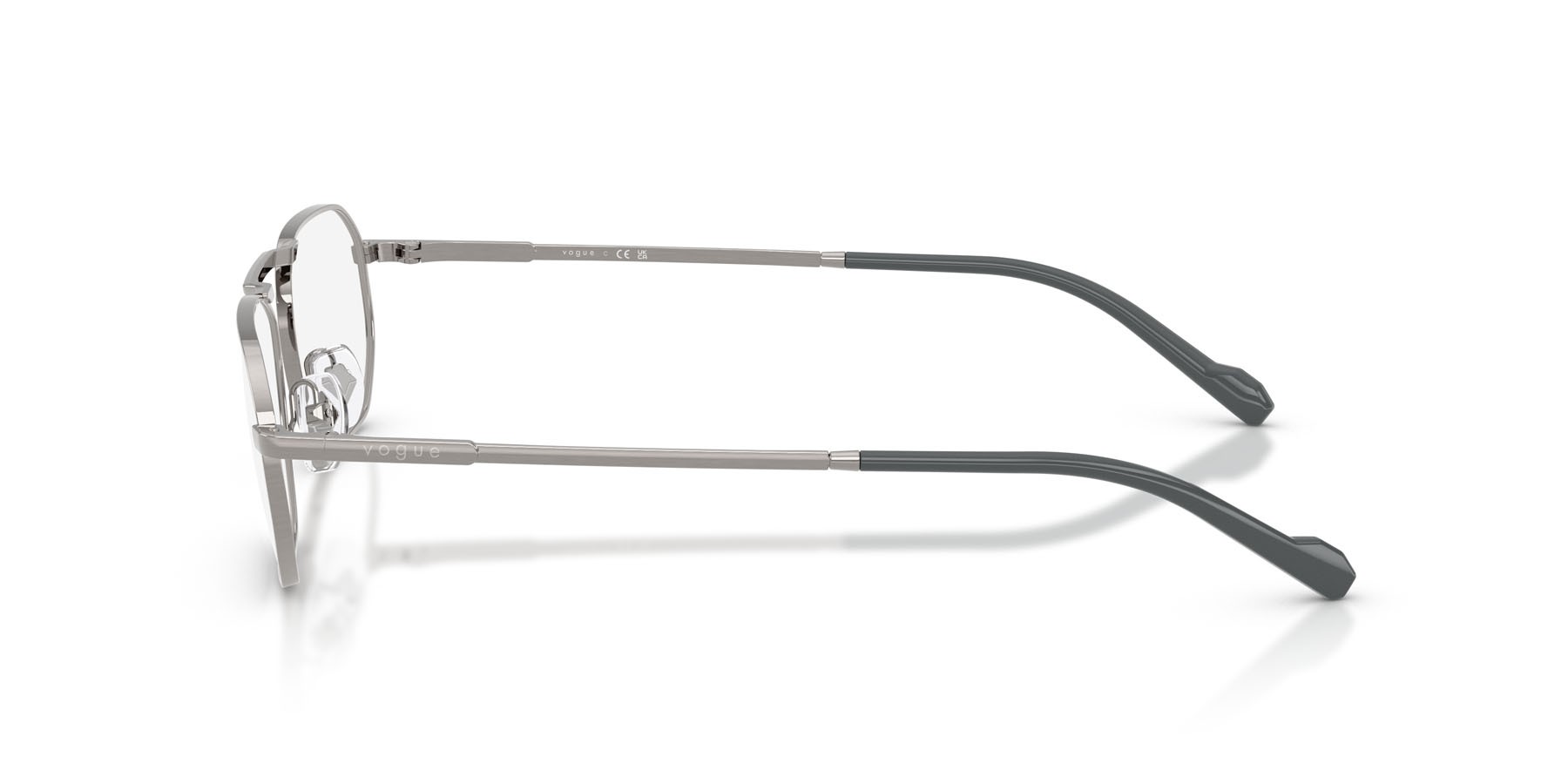 Eyeglasses Vogue VO 4347 (5187) color gunmetal spazzolato shape irregular lenses lente demo