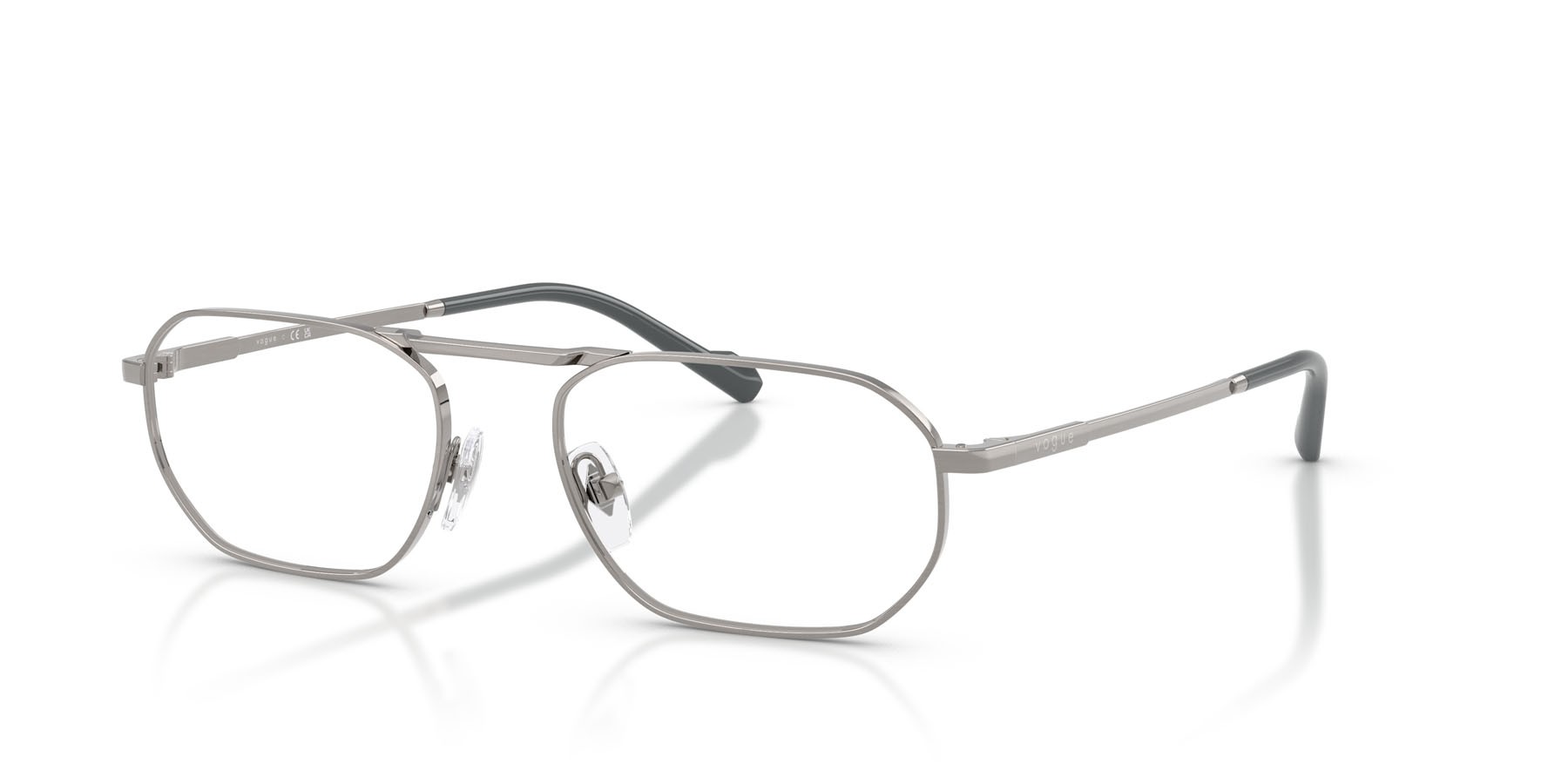 Eyeglasses Vogue VO 4347 (5187) color gunmetal spazzolato shape irregular lenses lente demo