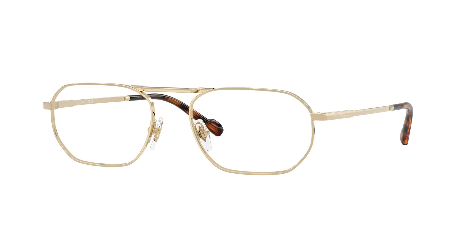 Eyeglasses Vogue VO 4347 (848) color oro pallido shape irregular lenses lente demo