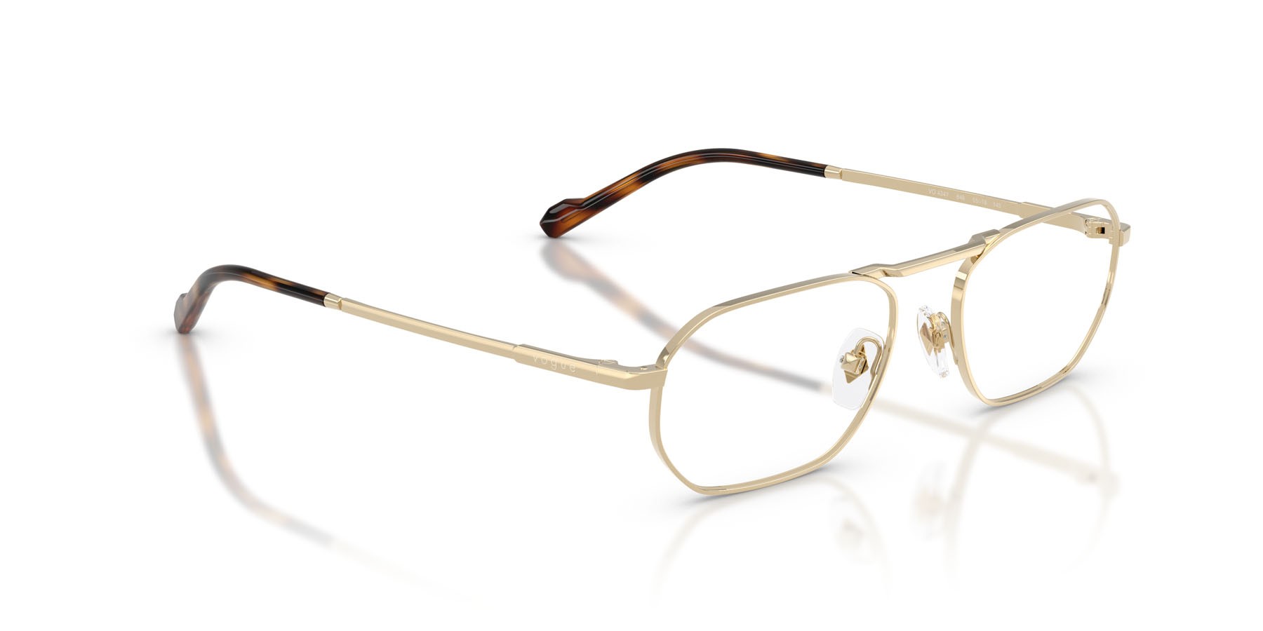 Eyeglasses Vogue VO 4347 (848) color oro pallido shape irregular lenses lente demo