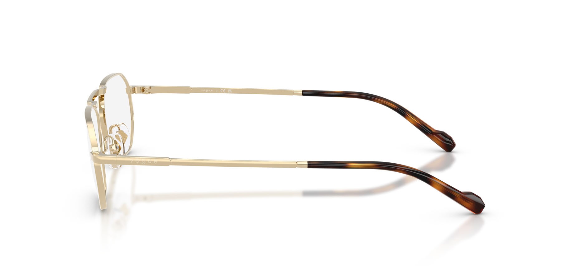 Eyeglasses Vogue VO 4347 (848) color oro pallido shape irregular lenses lente demo
