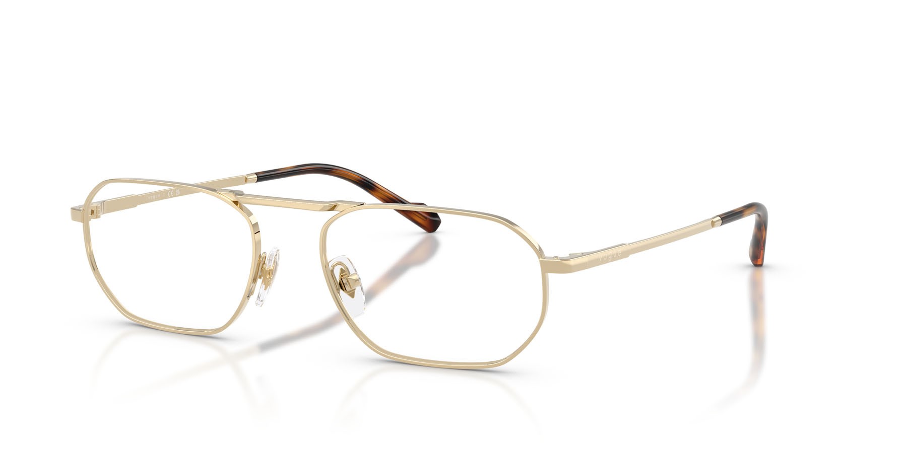 Eyeglasses Vogue VO 4347 (848) color oro pallido shape irregular lenses lente demo