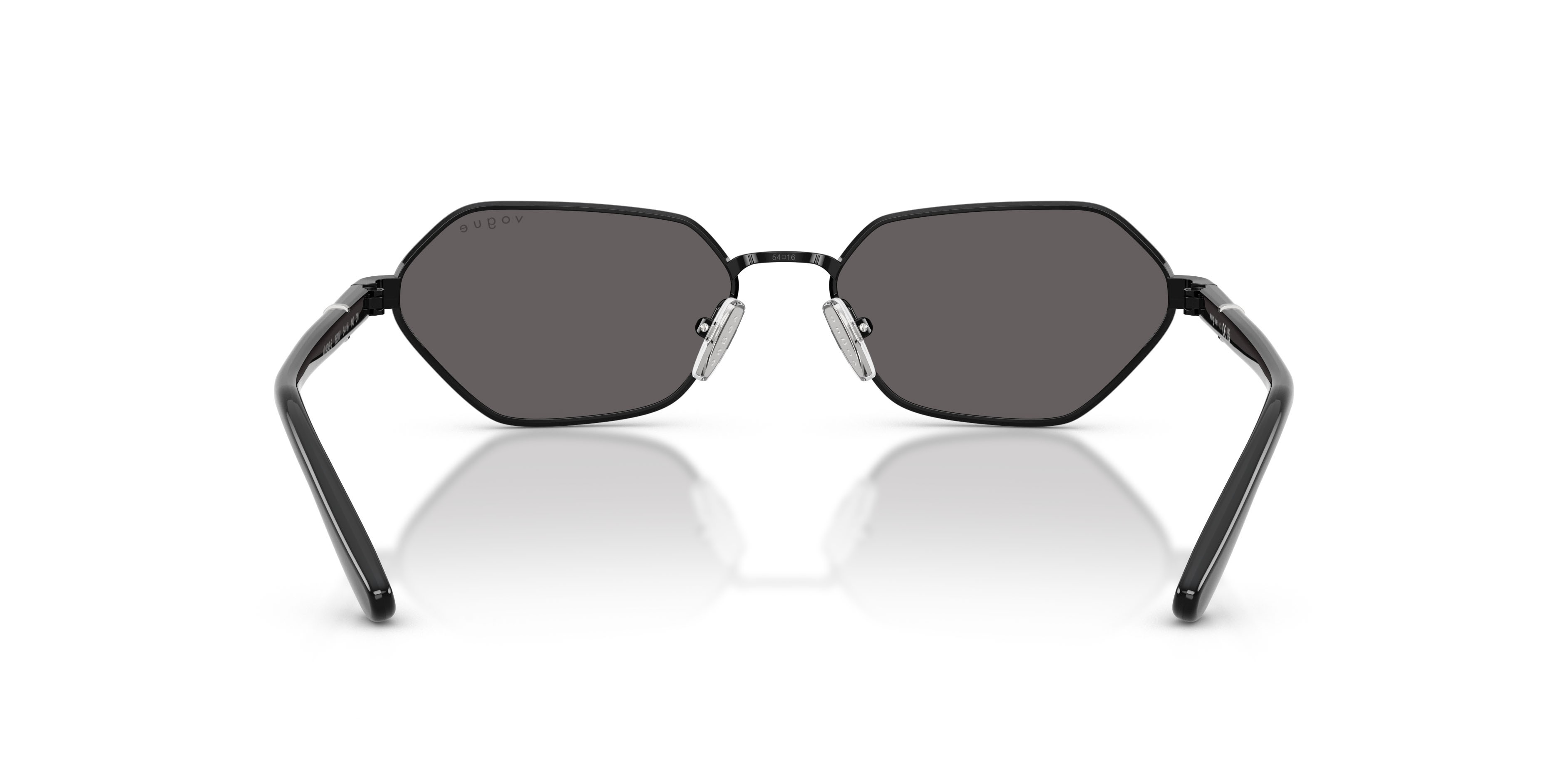 Occhiali da sole Vogue VO 4349S (352/87) colore nero forma farfalla lenti nero/grigio fumo