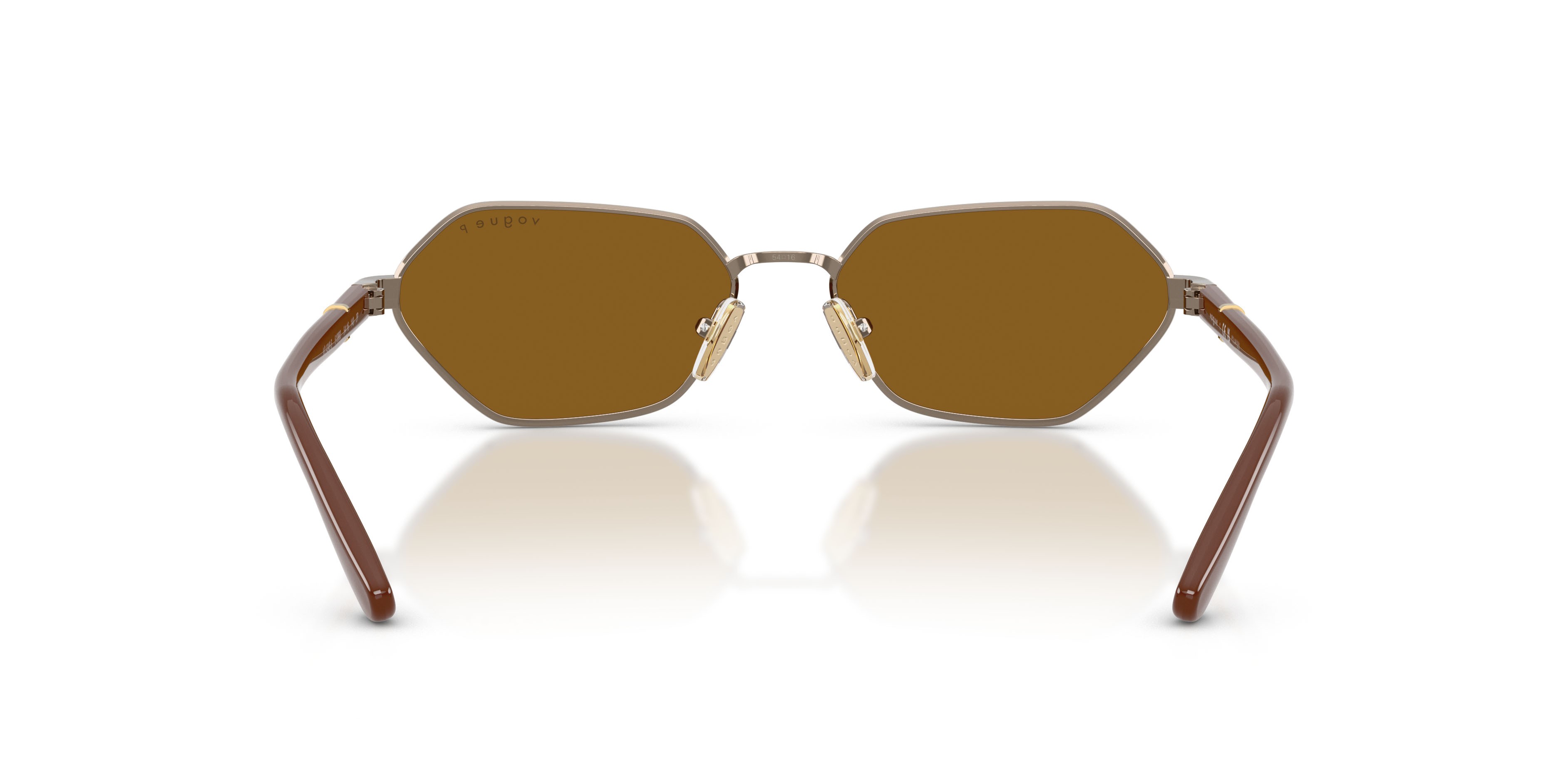 Occhiali da sole Vogue VO 4349S (513883) colore marrone chiaro forma farfalla lenti polar marrone scuro