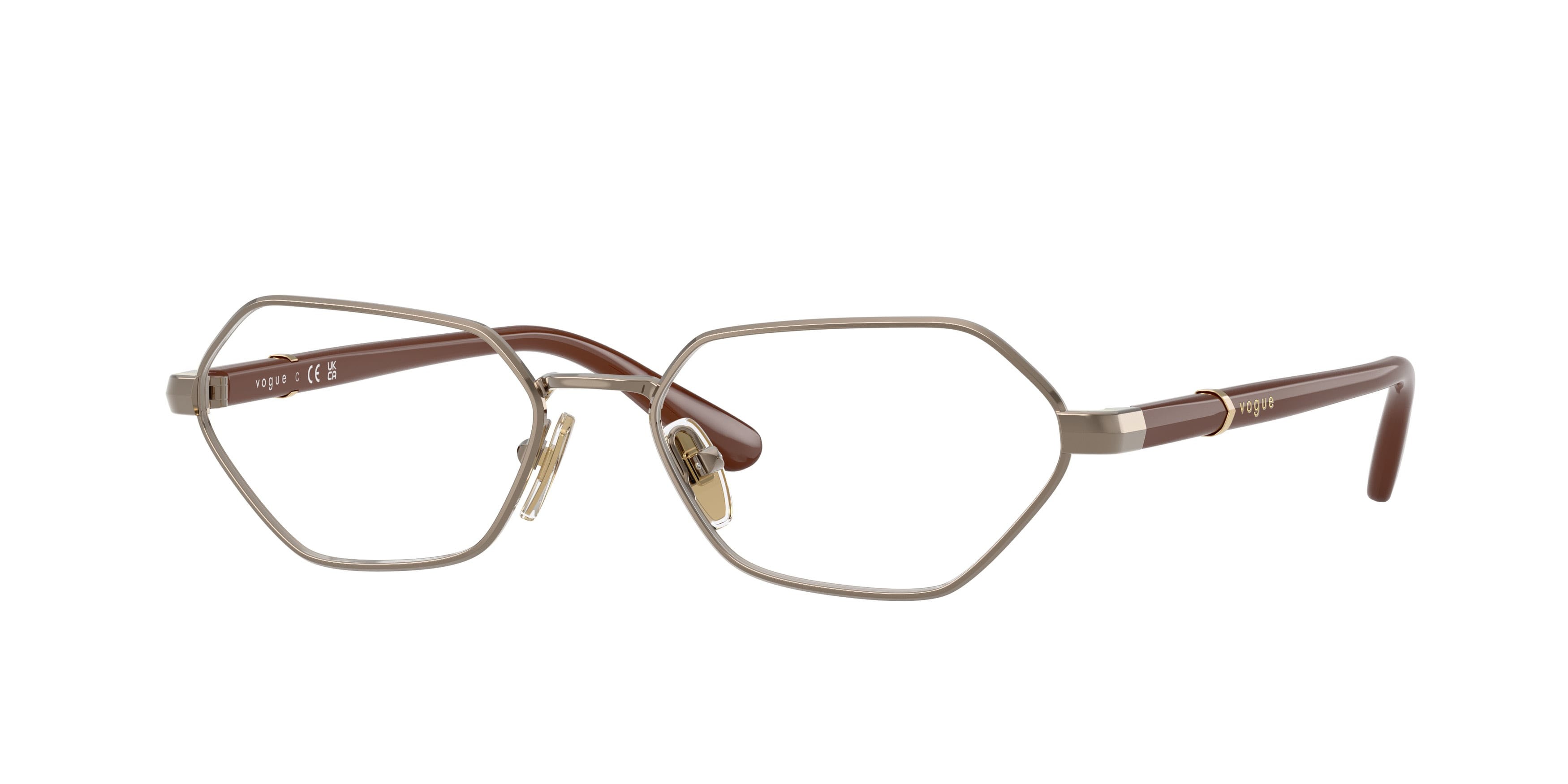 Occhiali da vista Vogue VO 4350 (5138) colore marrone chiaro forma farfalla lenti lente demo
