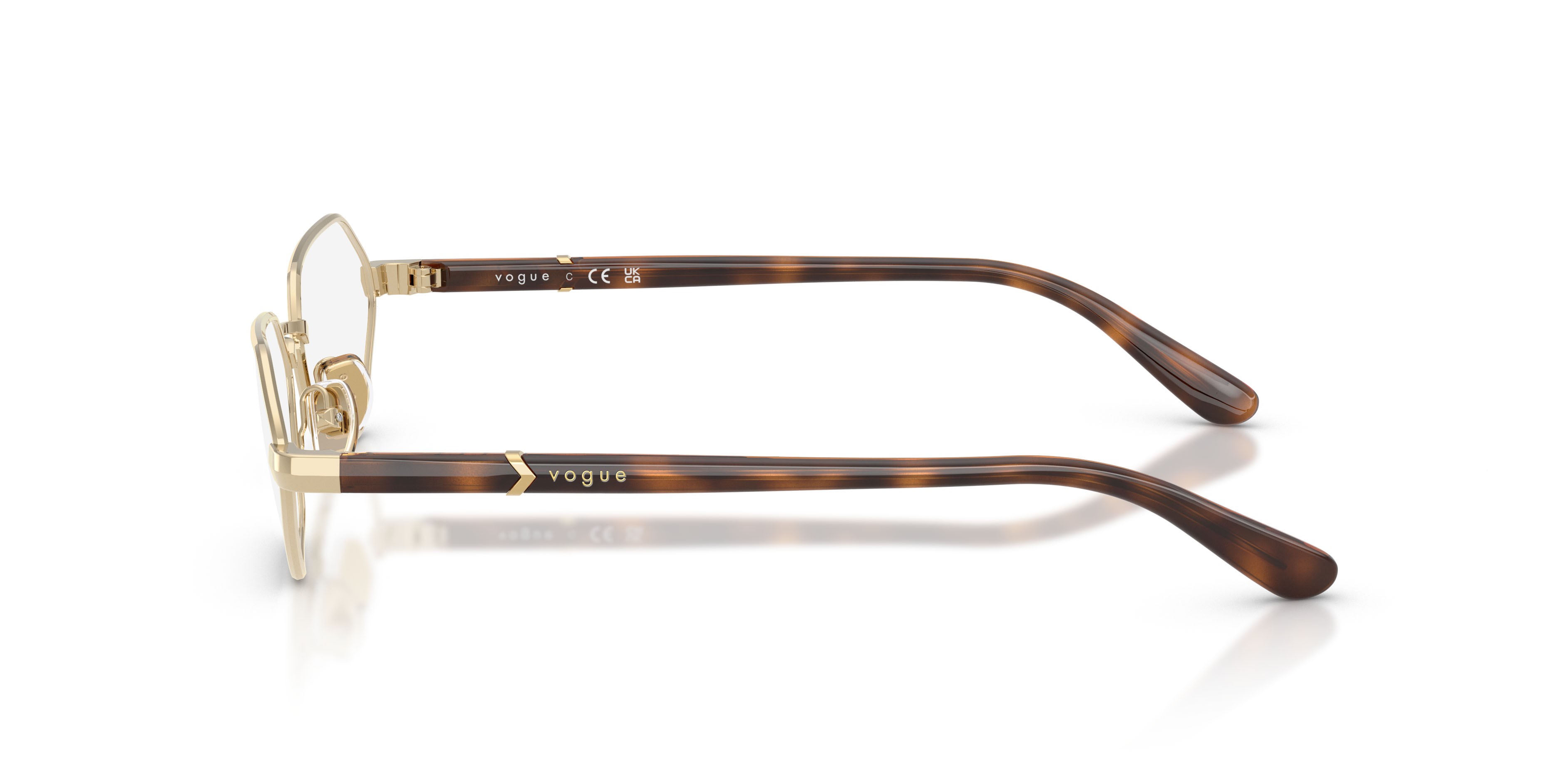 Occhiali da vista Vogue VO 4350 (848) colore oro pallido forma farfalla lenti lente demo