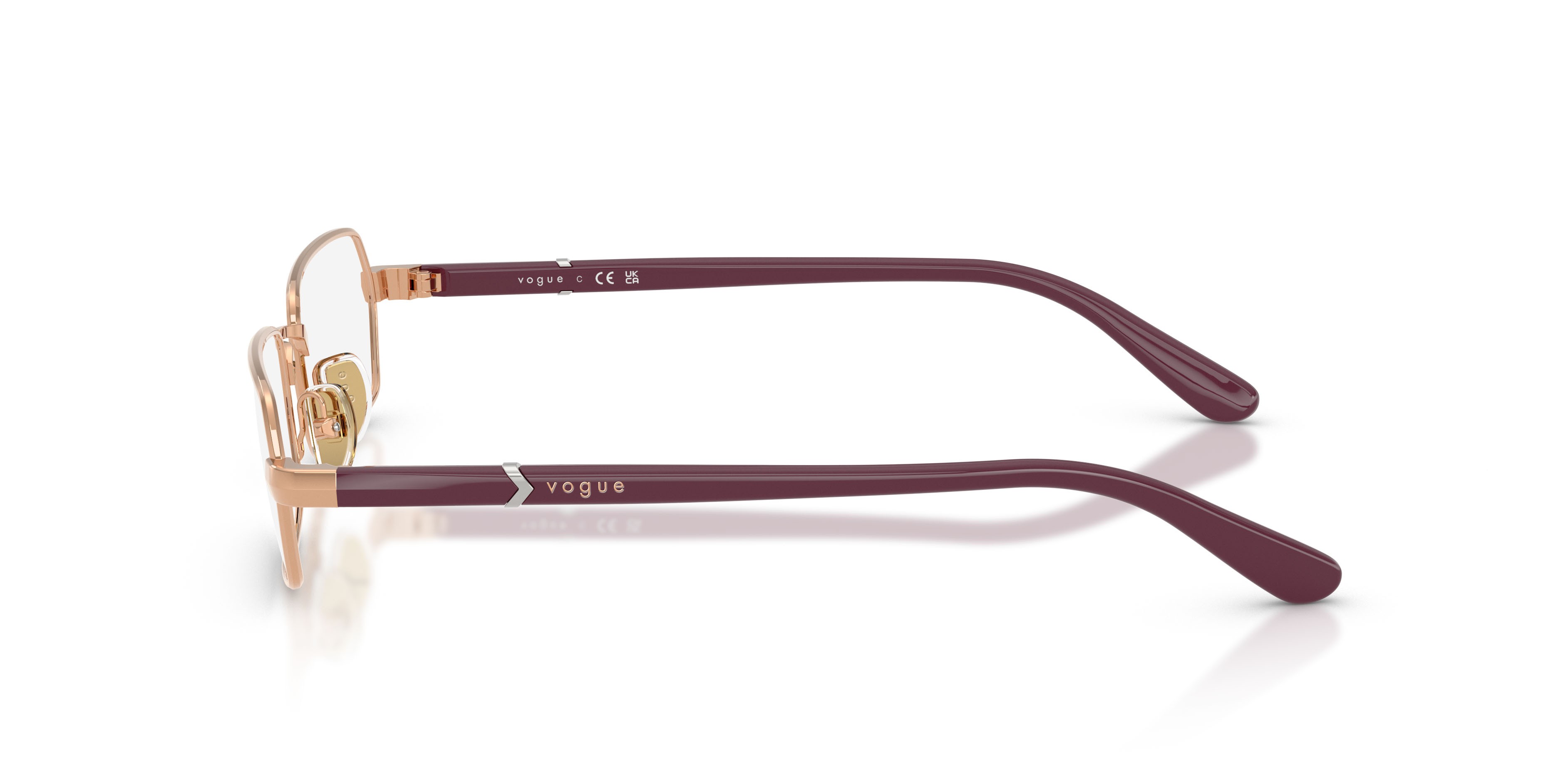 Occhiali da vista Vogue VO 4351 (5152) colore oro rose forma irregolare lenti lente demo