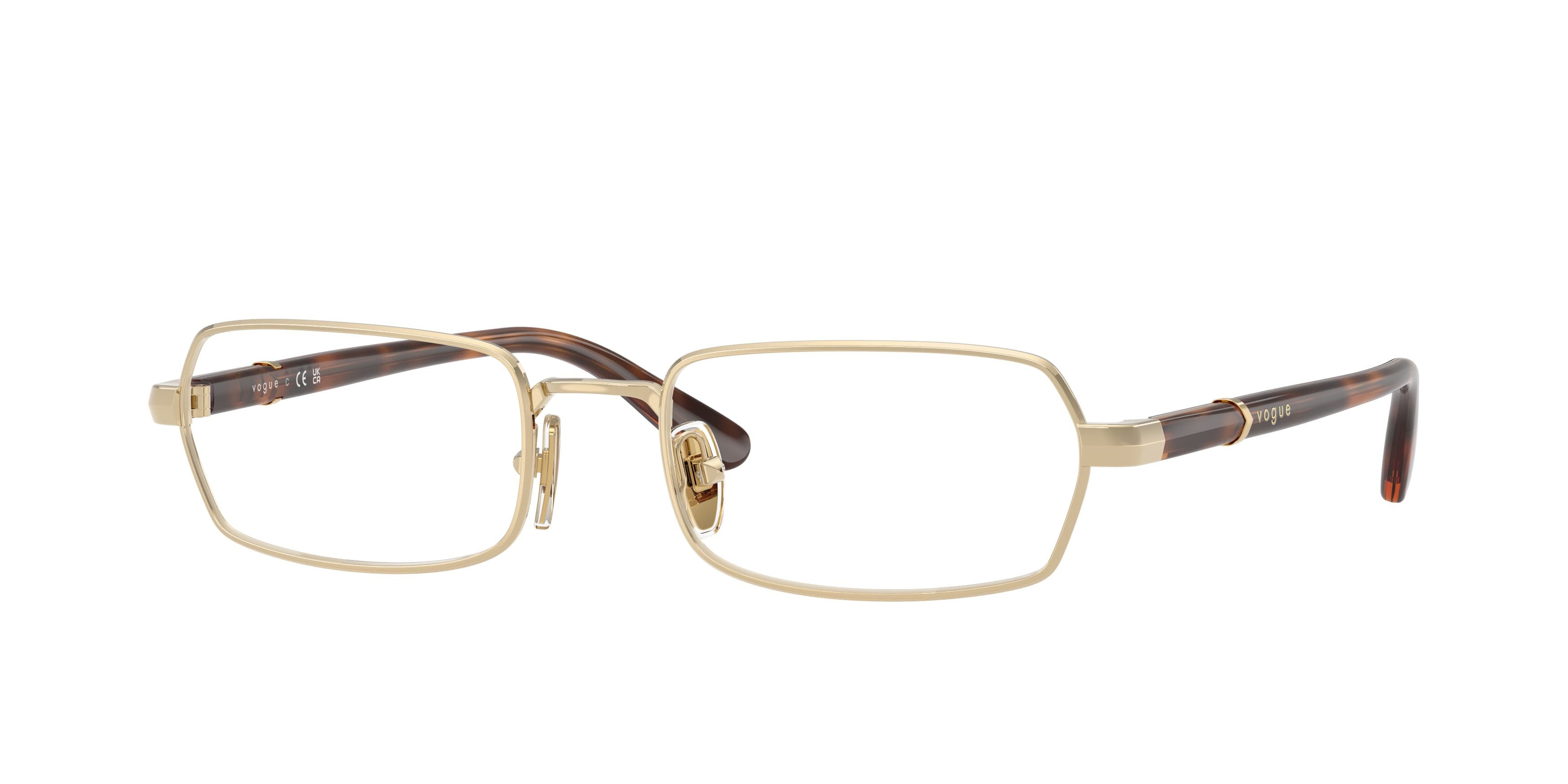 Occhiali da vista Vogue VO 4351 (848) colore oro pallido forma irregolare lenti lente demo