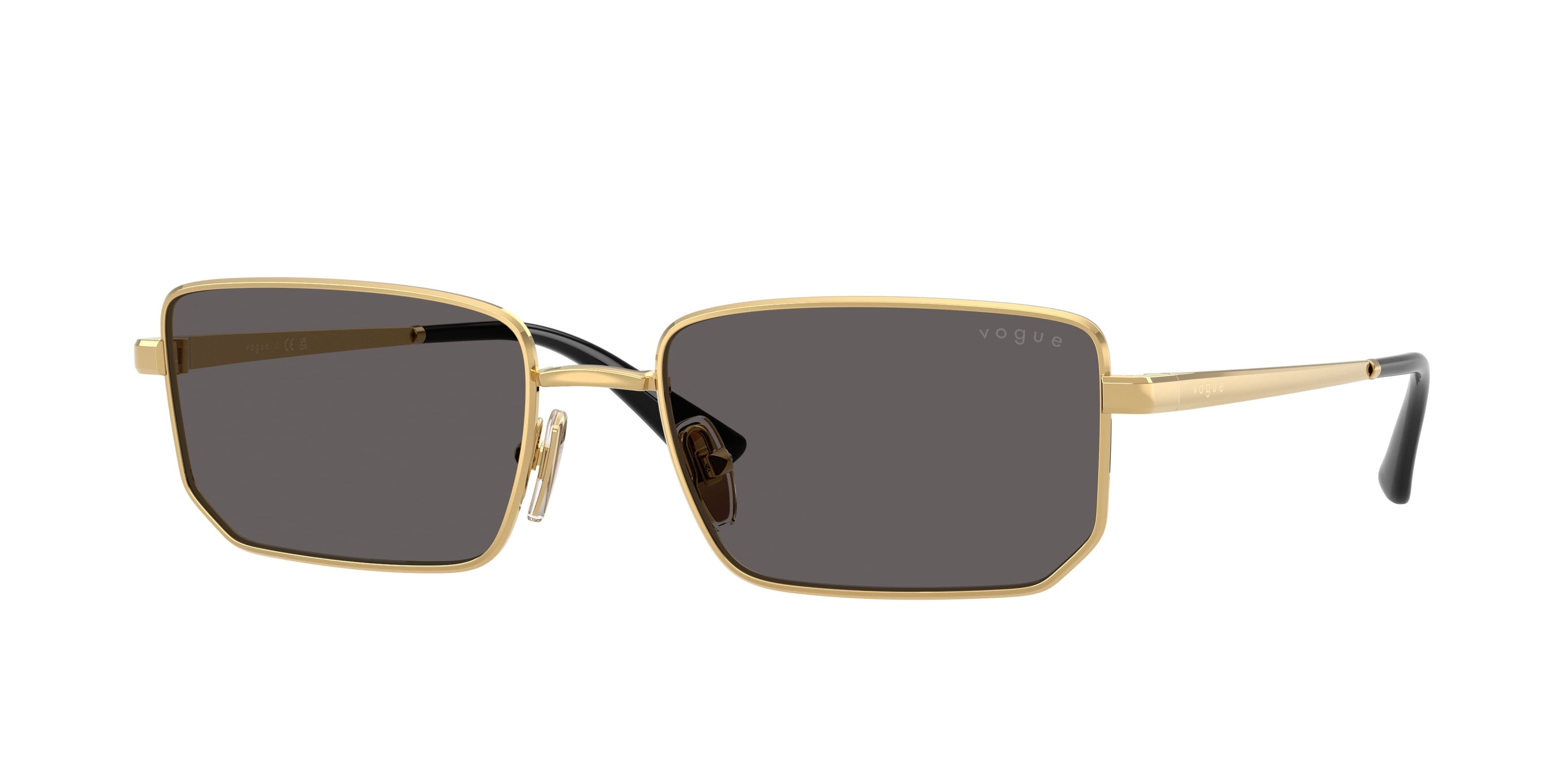 Sunglasses Vogue VO 4352S (280/87) color oro shape irregular lenses nero/grigio fumo