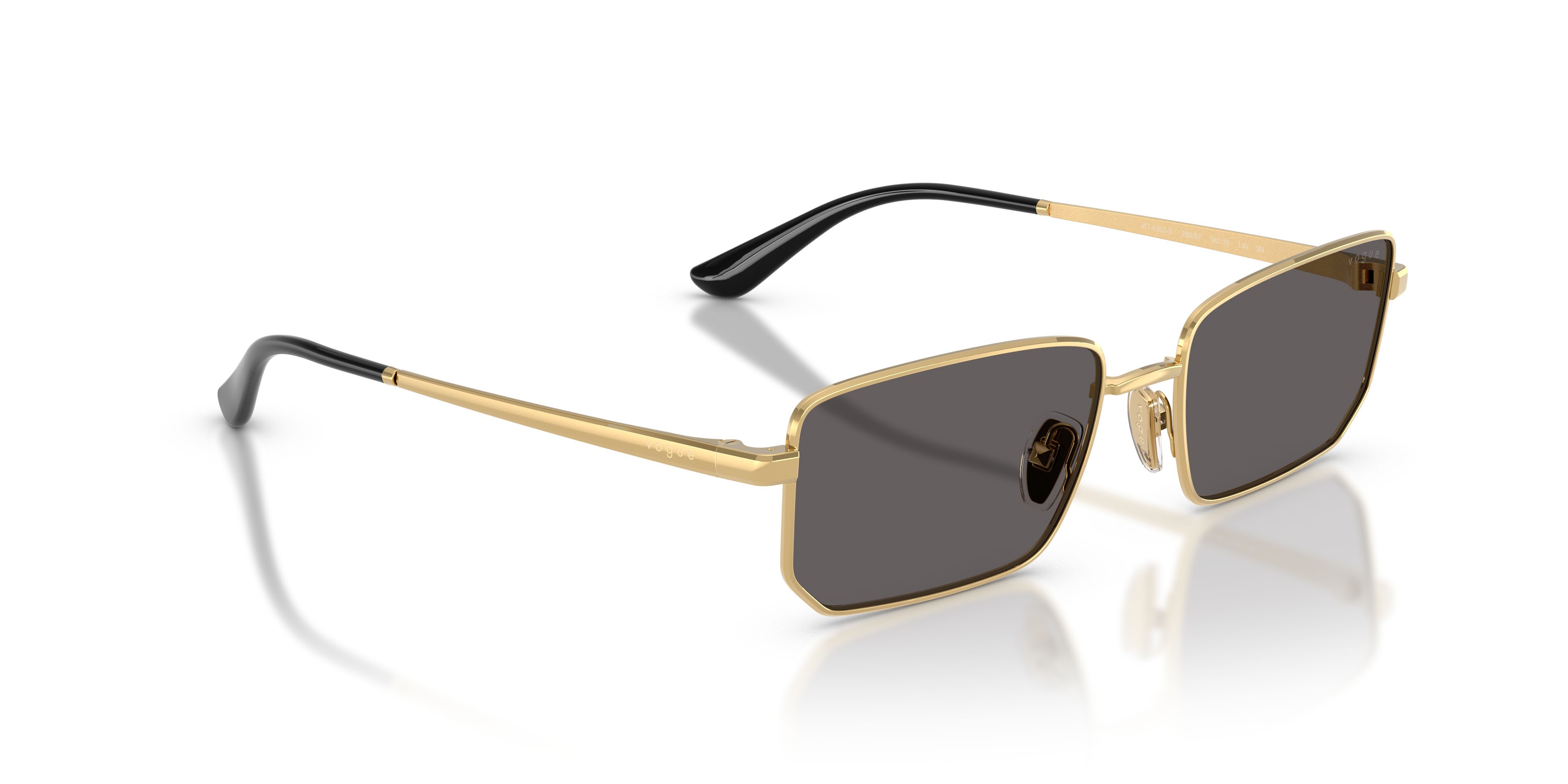 Sunglasses Vogue VO 4352S (280/87) color oro shape irregular lenses nero/grigio fumo