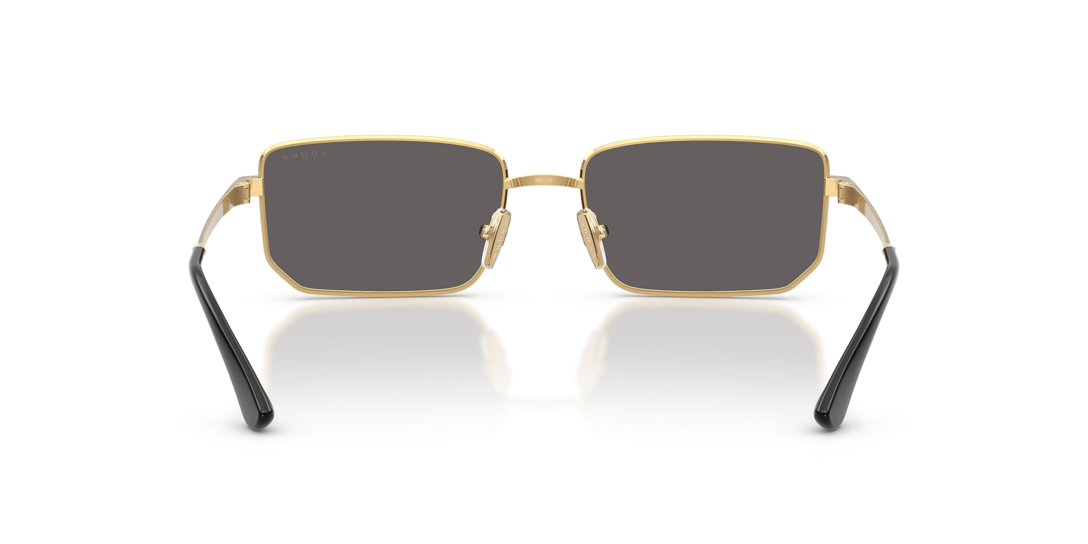 Sunglasses Vogue VO 4352S (280/87) color oro shape irregular lenses nero/grigio fumo