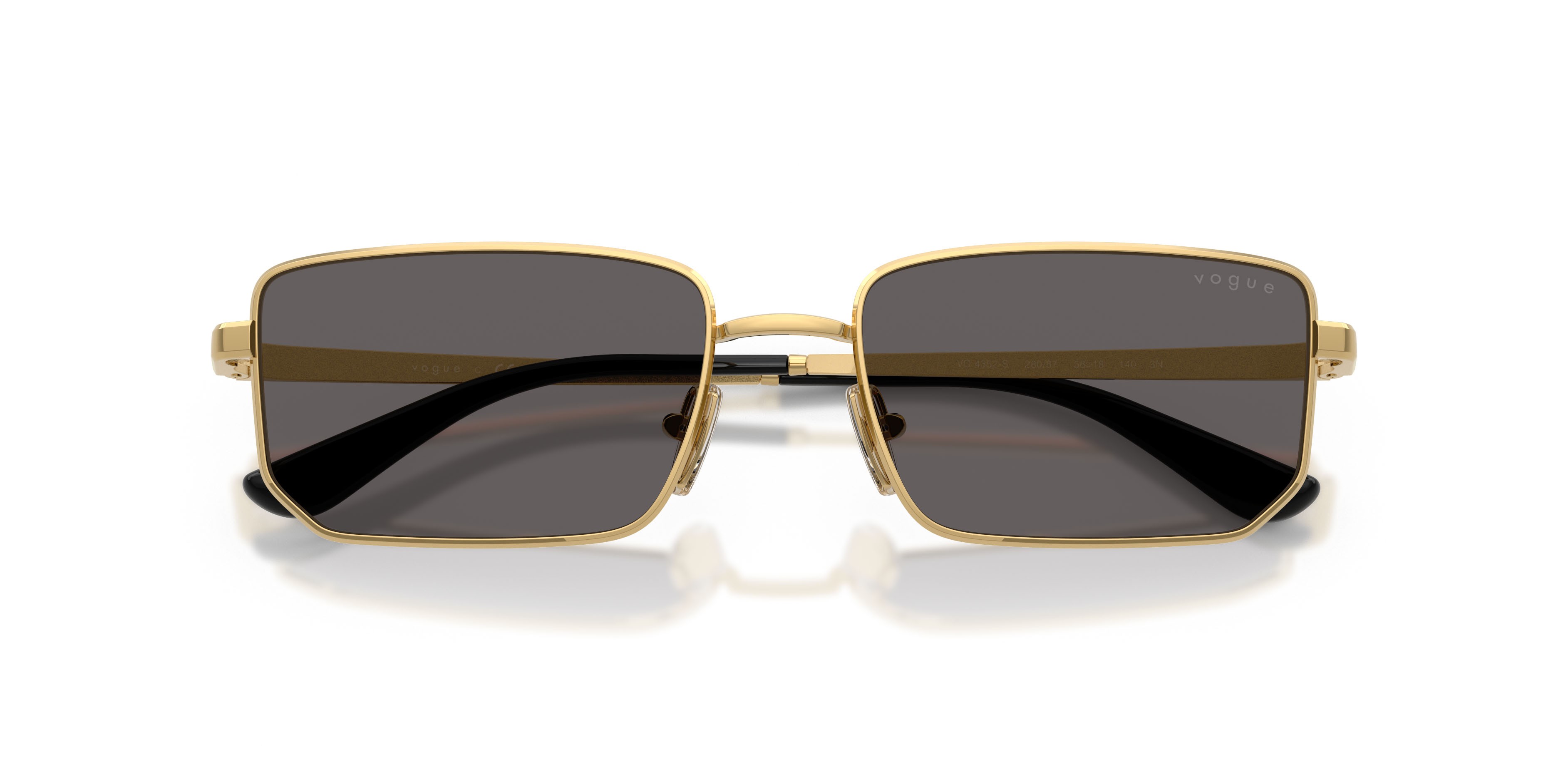 Sunglasses Vogue VO 4352S (280/87) color oro shape irregular lenses nero/grigio fumo