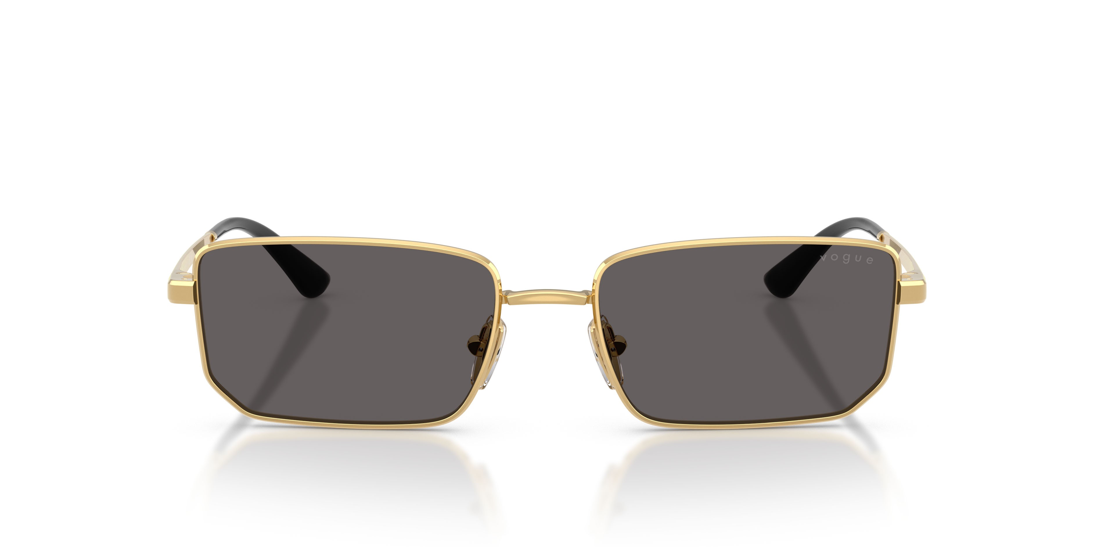 Sunglasses Vogue VO 4352S (280/87) color oro shape irregular lenses nero/grigio fumo