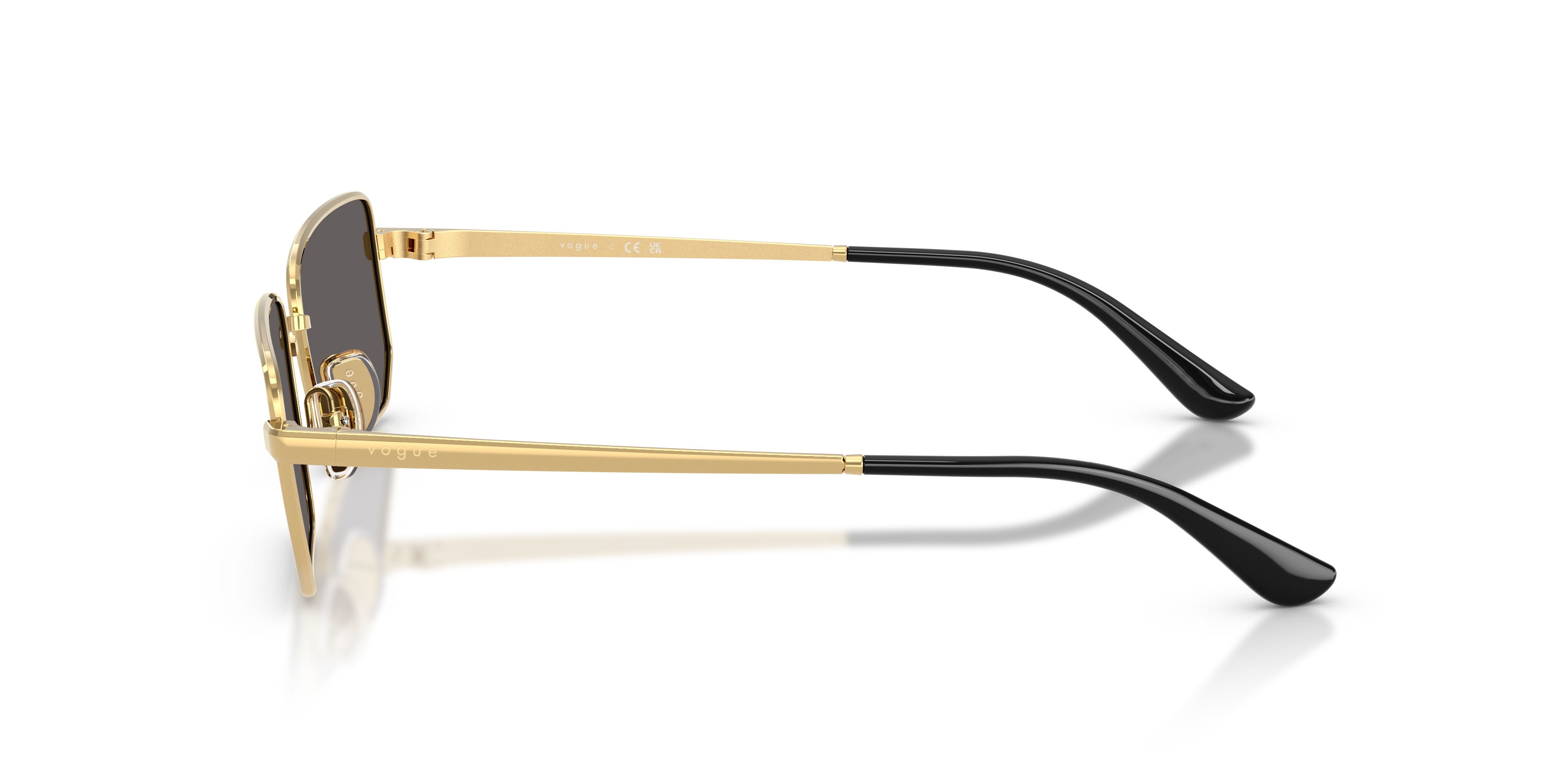 Sunglasses Vogue VO 4352S (280/87) color oro shape irregular lenses nero/grigio fumo