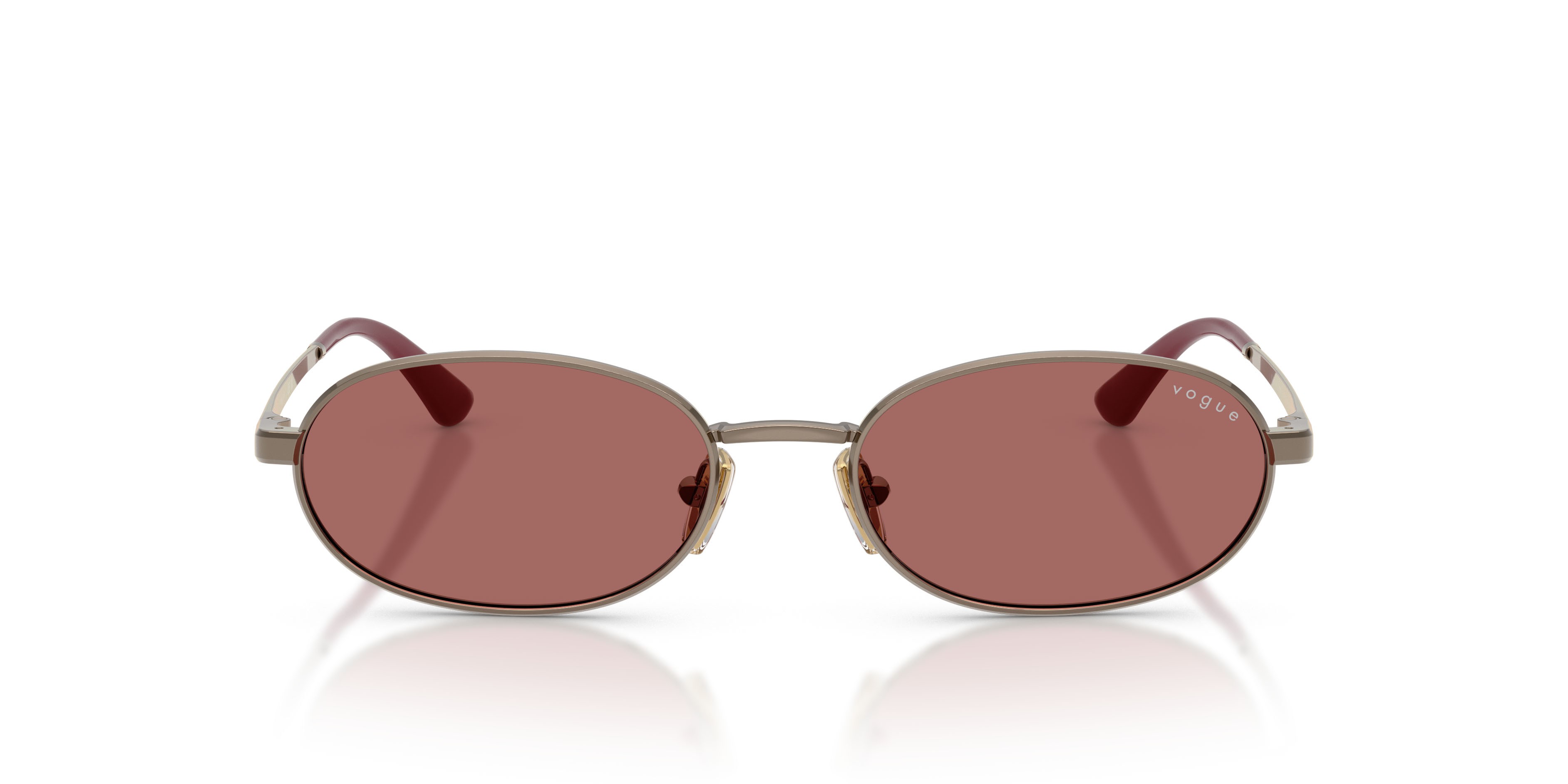 Occhiali da sole Vogue VO 4353S (513869) colore marrone chiaro forma ovale lenti violetto scuro