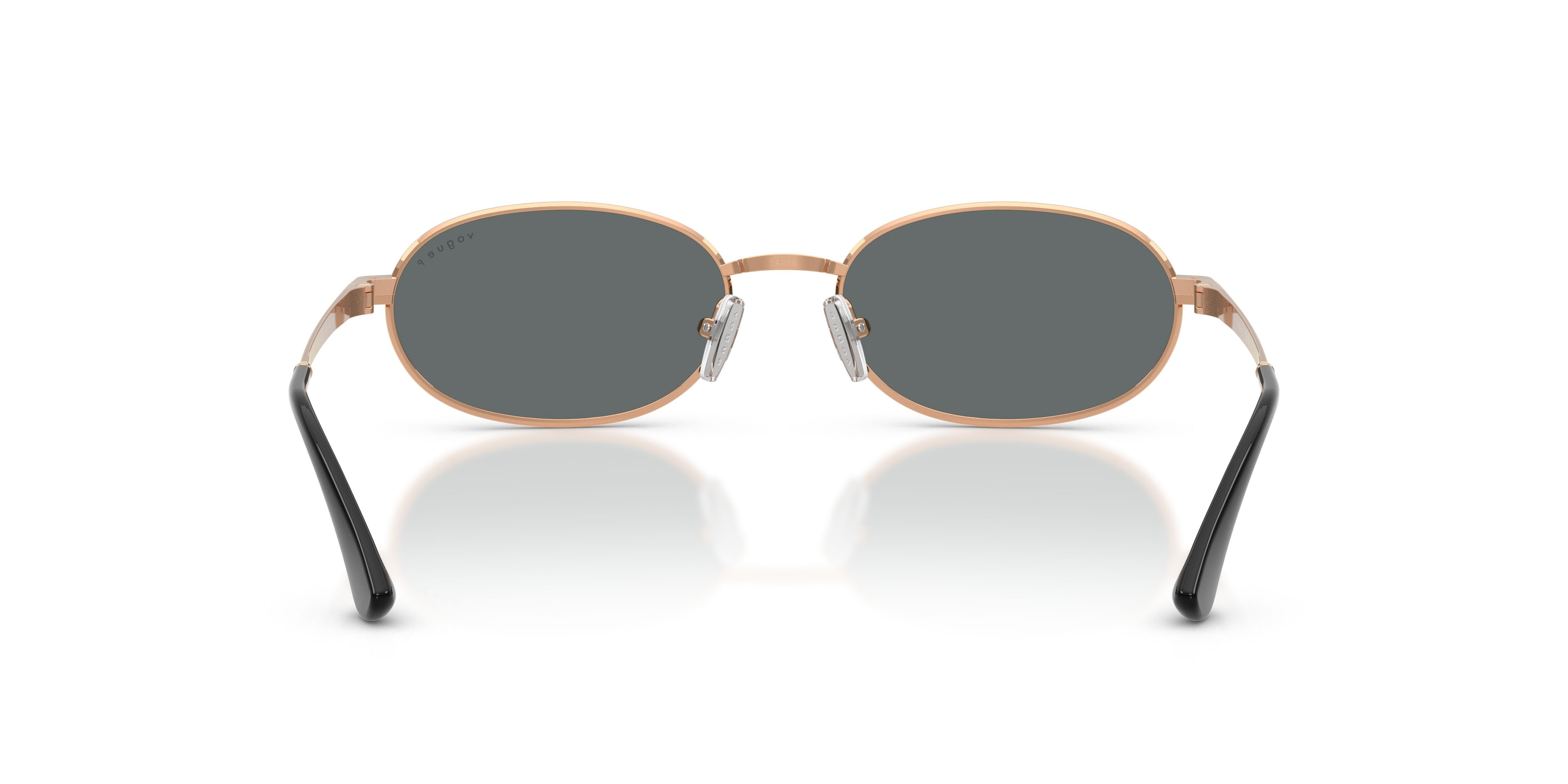 Sunglasses Vogue VO 4353S (515281) color oro rose shape oval lenses polar grigio scuro