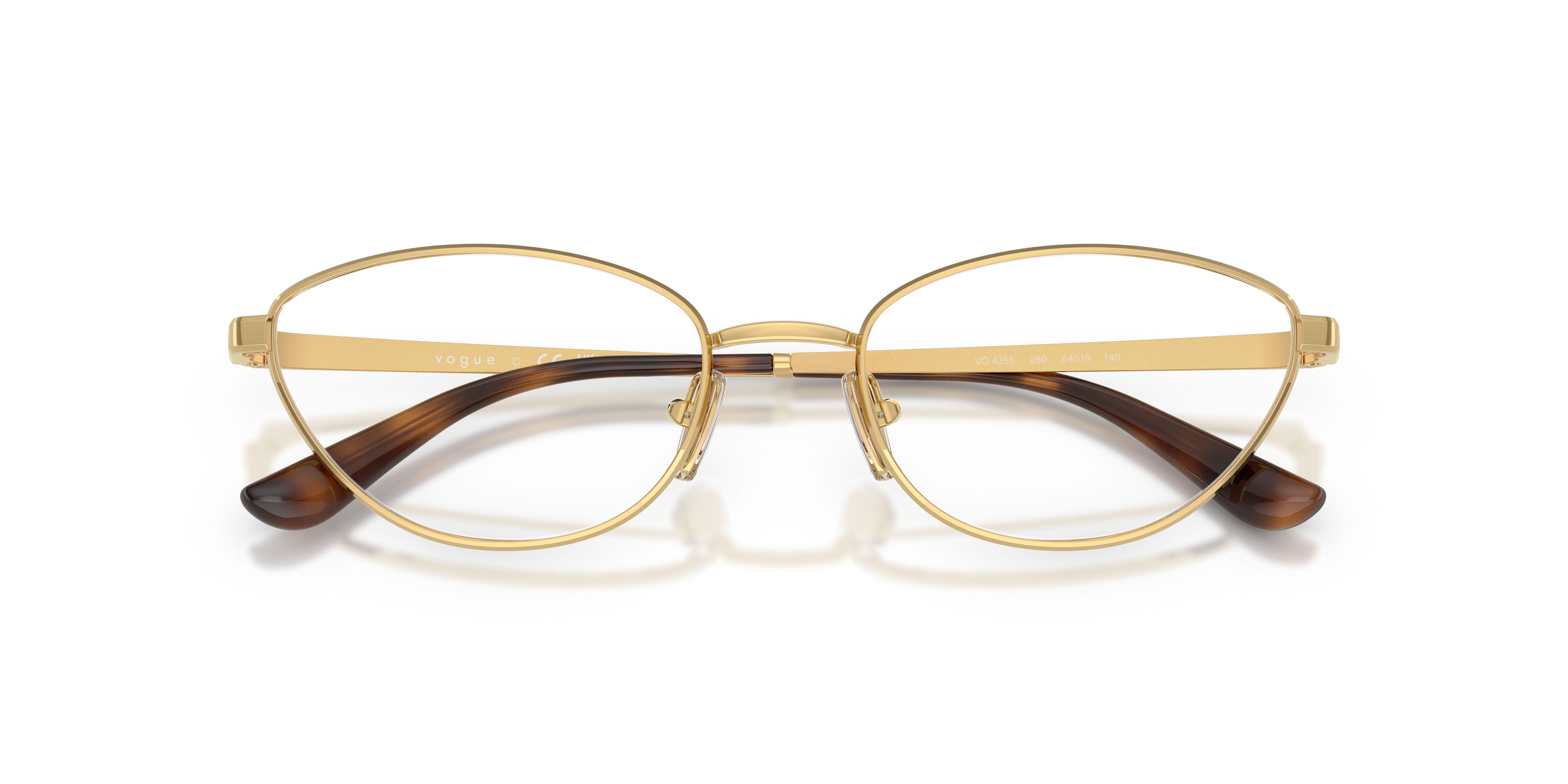 Occhiali da vista Vogue VO 4355 (280) colore oro forma farfalla lenti lente demo