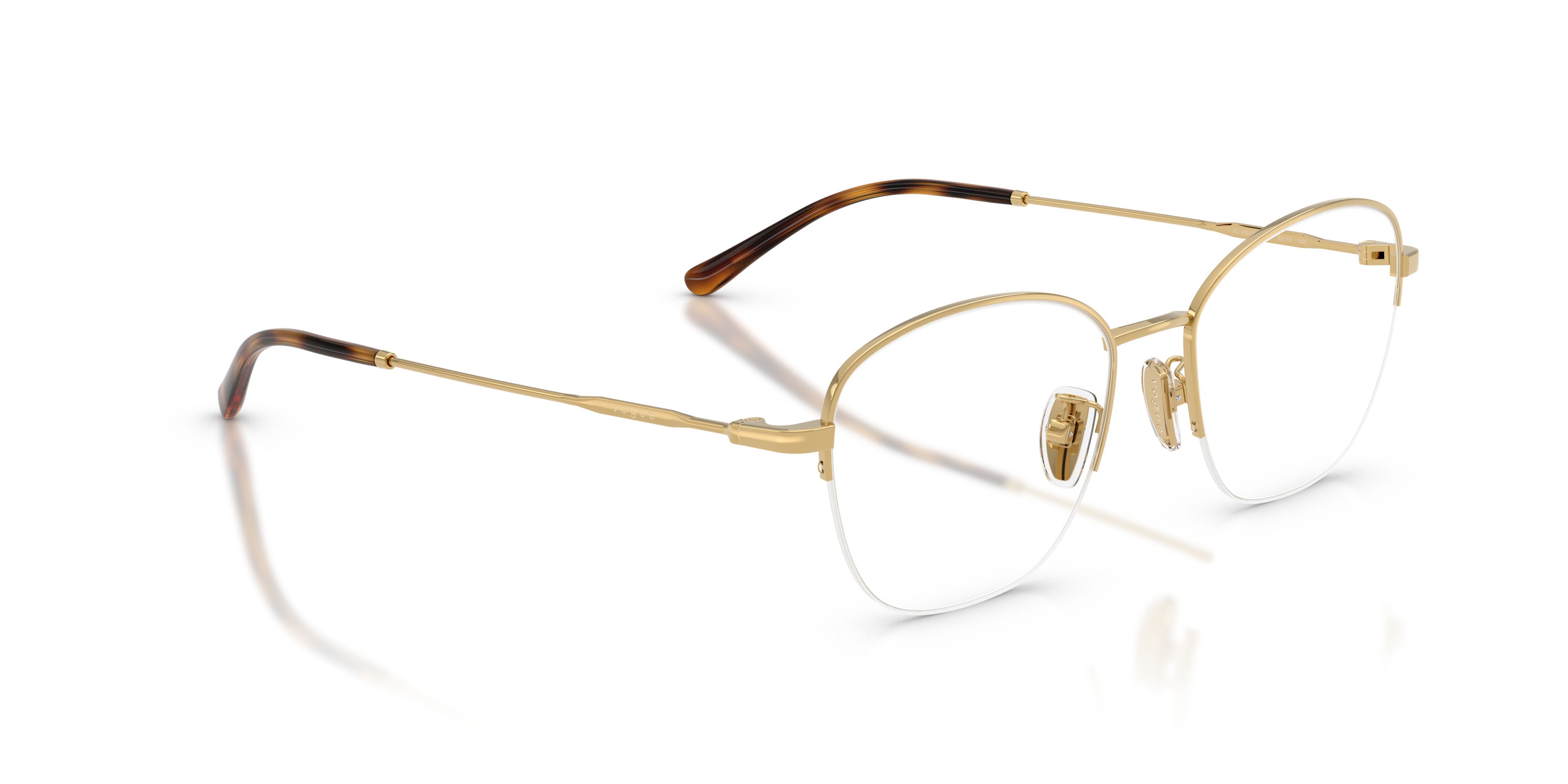 Occhiali da vista Vogue VO 4357D (280) colore oro forma irregolare lenti lente demo