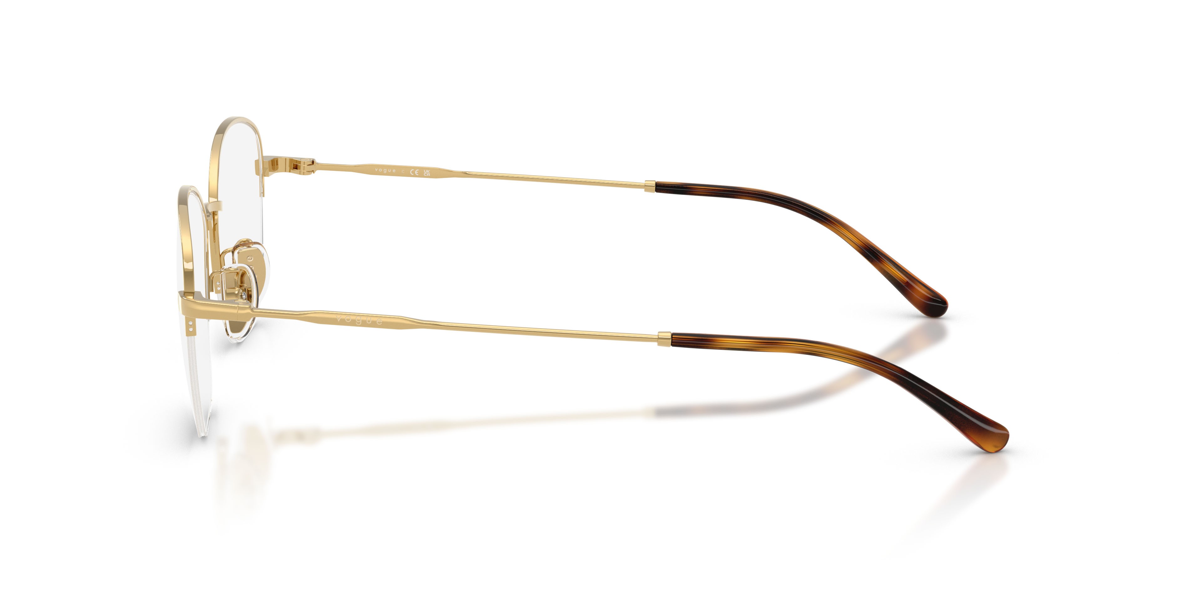 Occhiali da vista Vogue VO 4357D (280) colore oro forma irregolare lenti lente demo
