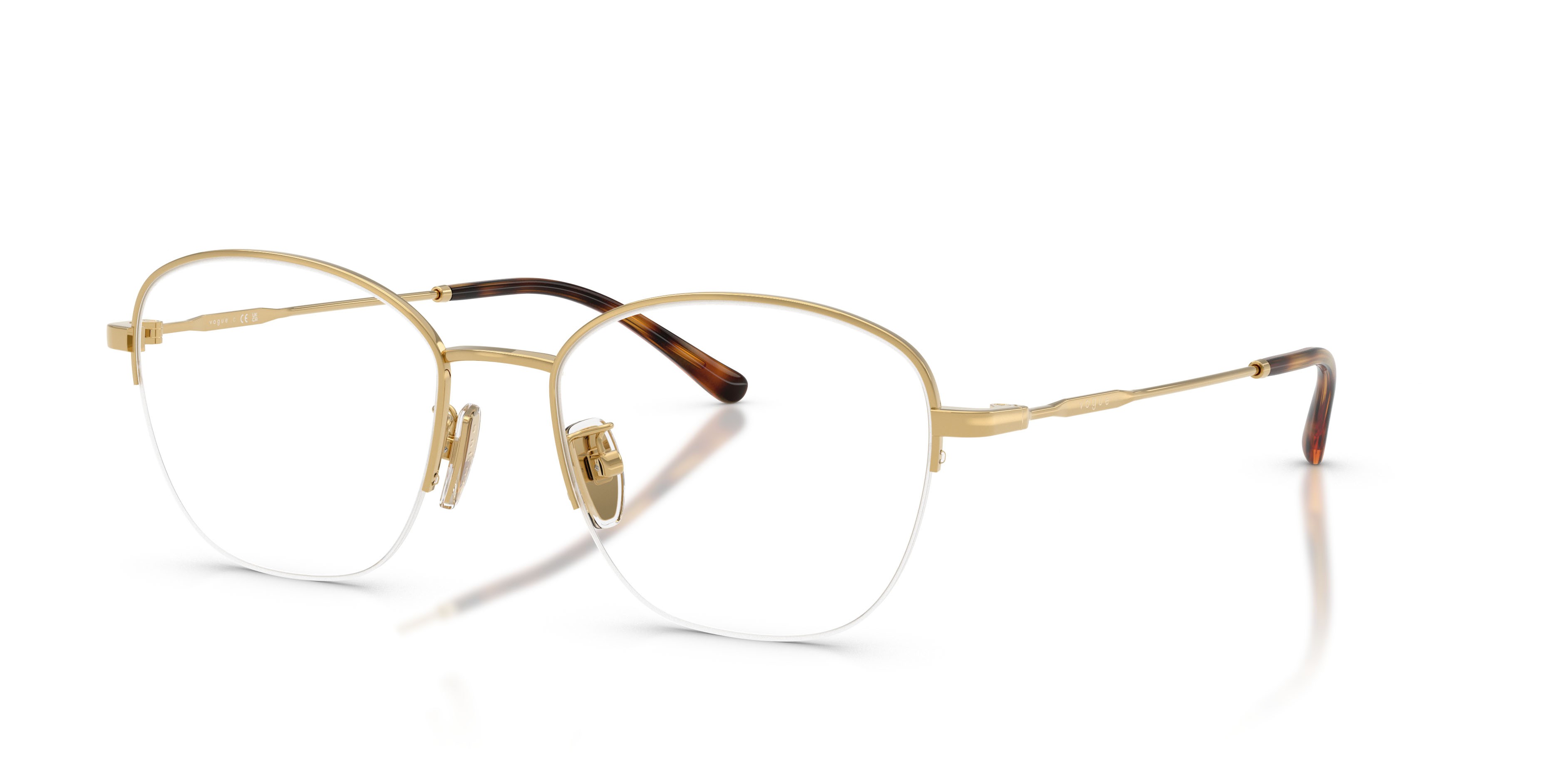 Occhiali da vista Vogue VO 4357D (280) colore oro forma irregolare lenti lente demo
