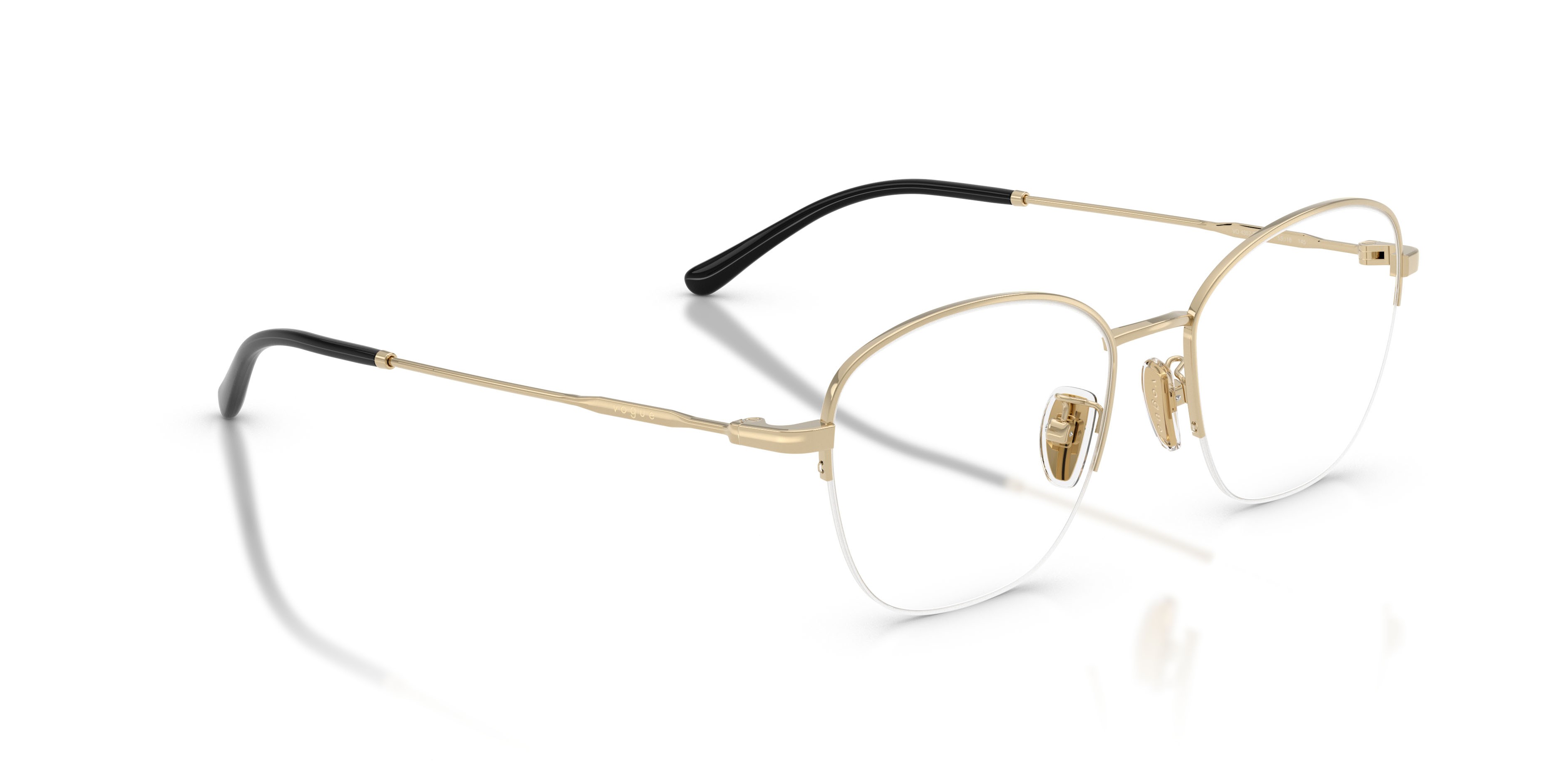 Eyeglasses Vogue VO 4357D (848) color oro pallido shape irregular lenses lente demo