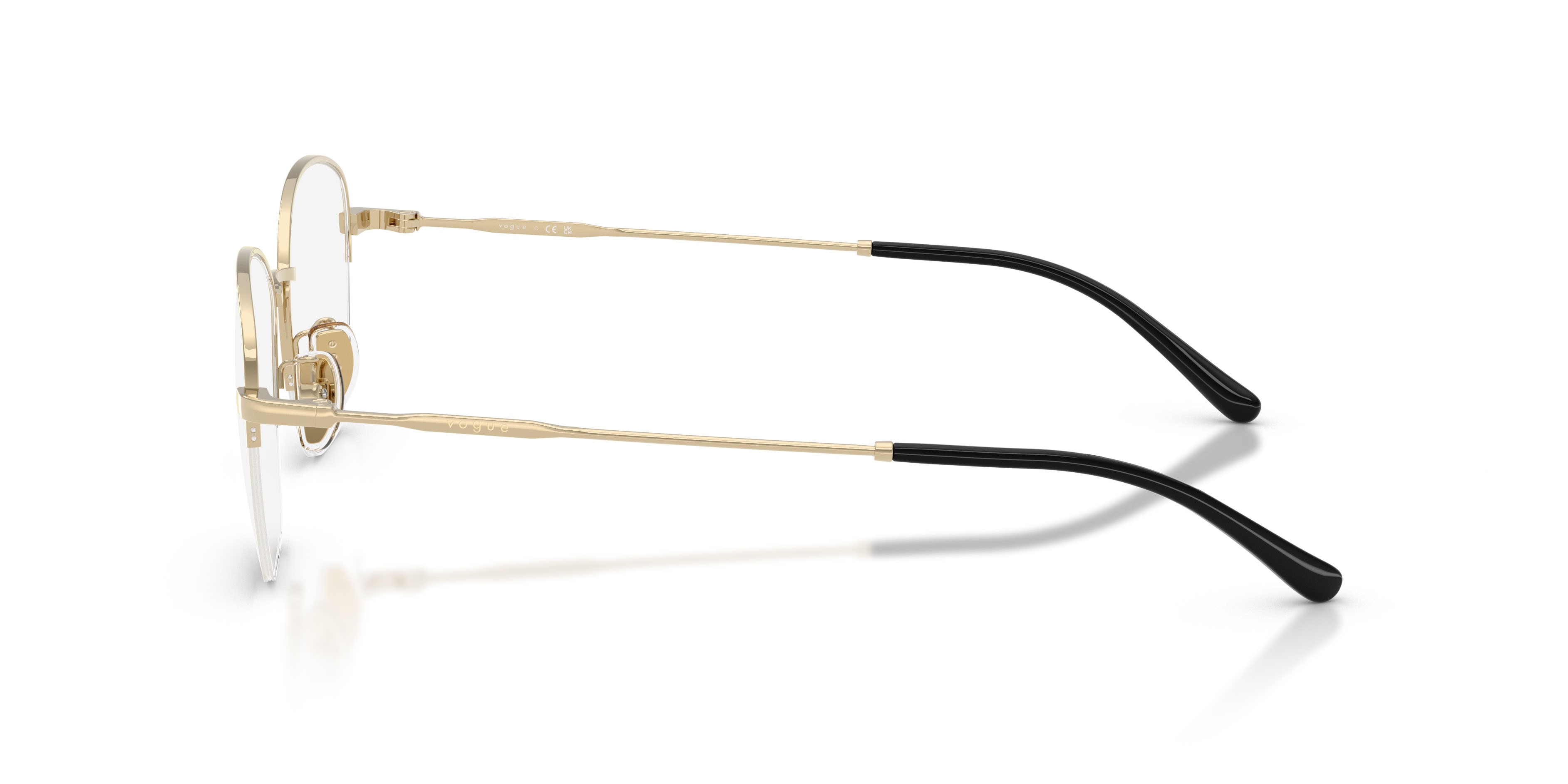 Eyeglasses Vogue VO 4357D (848) color oro pallido shape irregular lenses lente demo