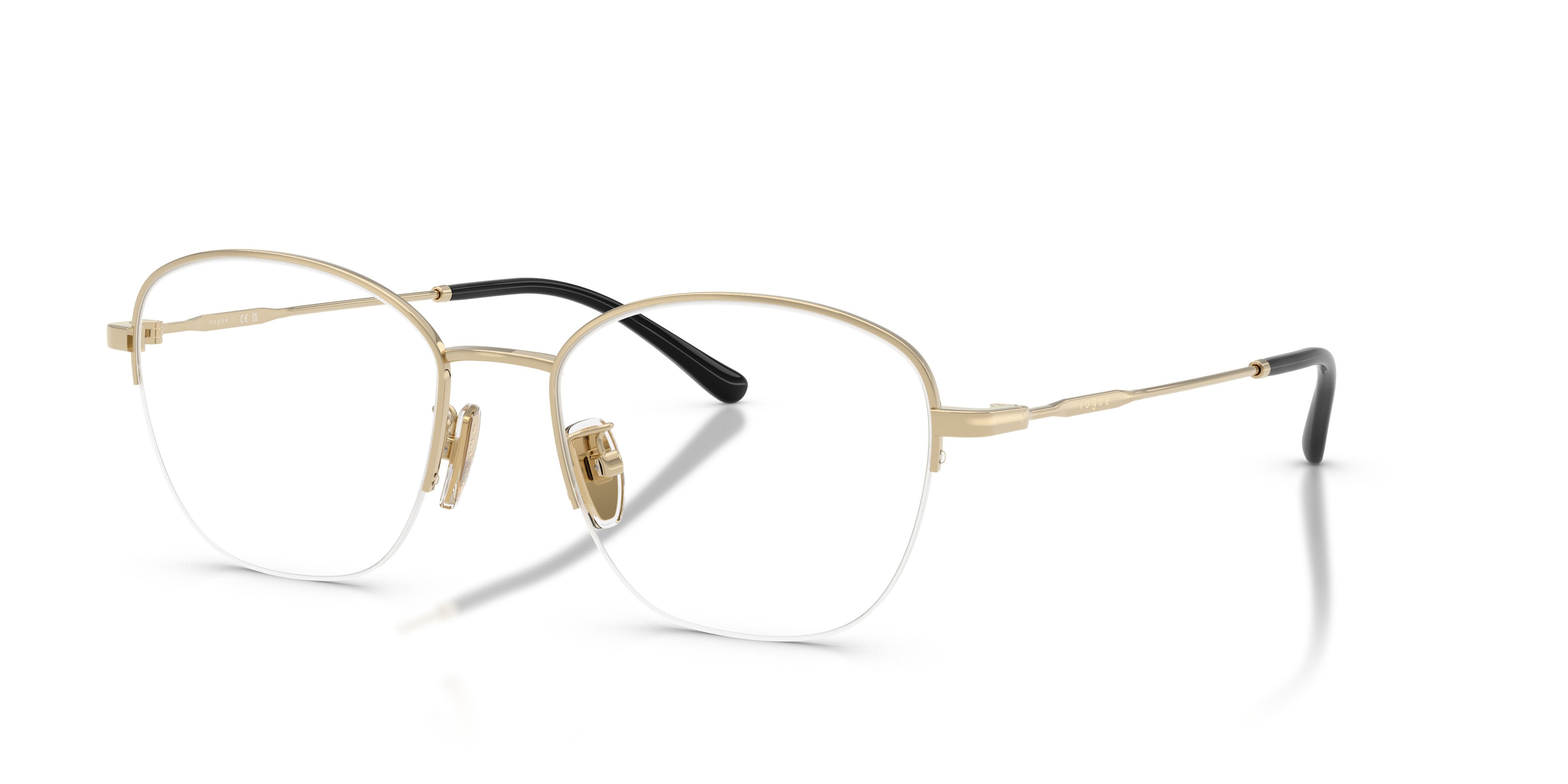 Eyeglasses Vogue VO 4357D (848) color oro pallido shape irregular lenses lente demo