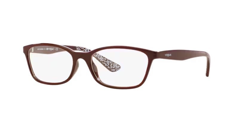 Eyeglasses Vogue VO 5024D (2362) color bordeaux shape square lenses lente demo