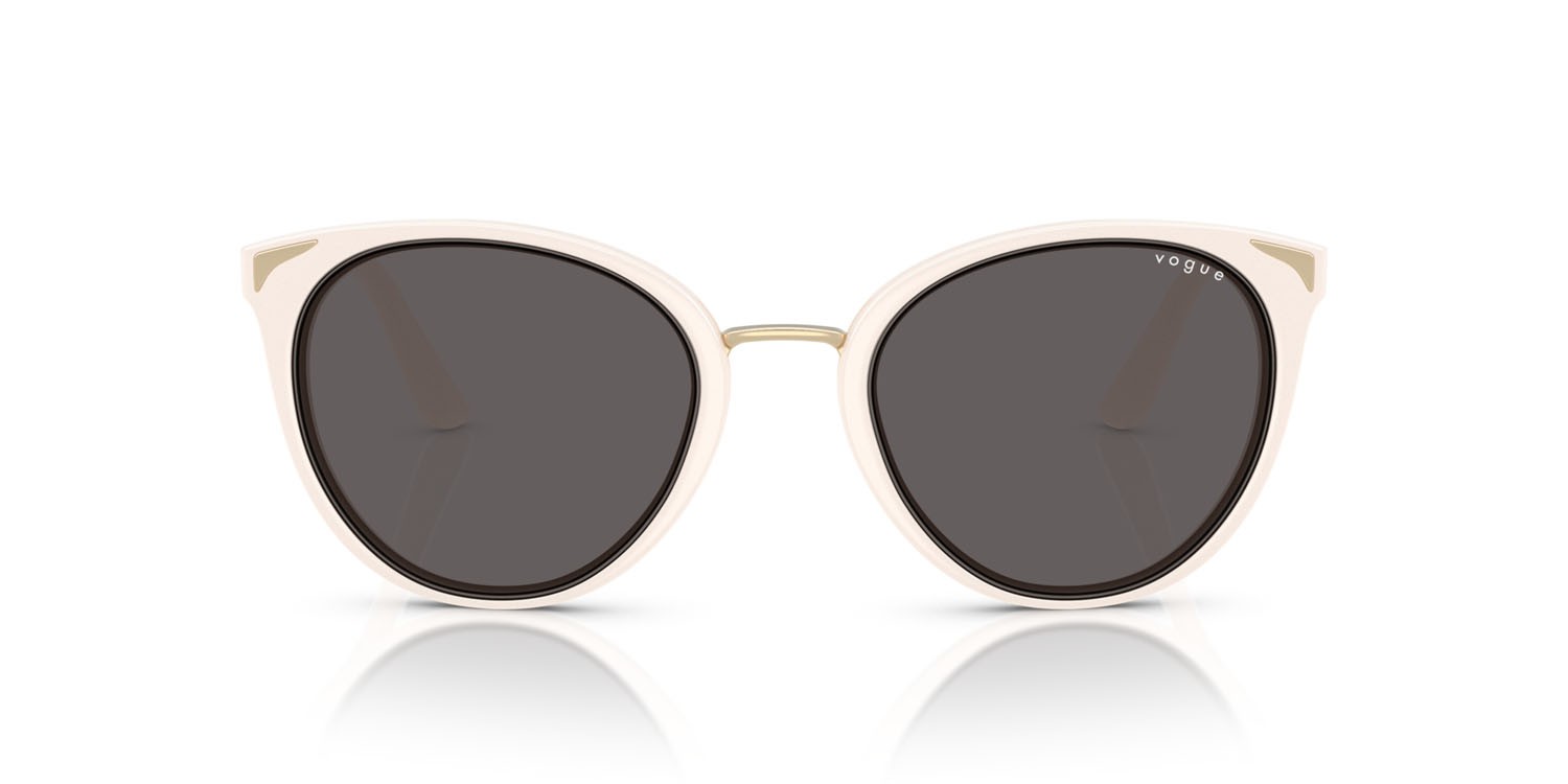 Occhiali da sole Vogue VO 5230S (312487) colore full ivory forma farfalla lenti nero/grigio fumo