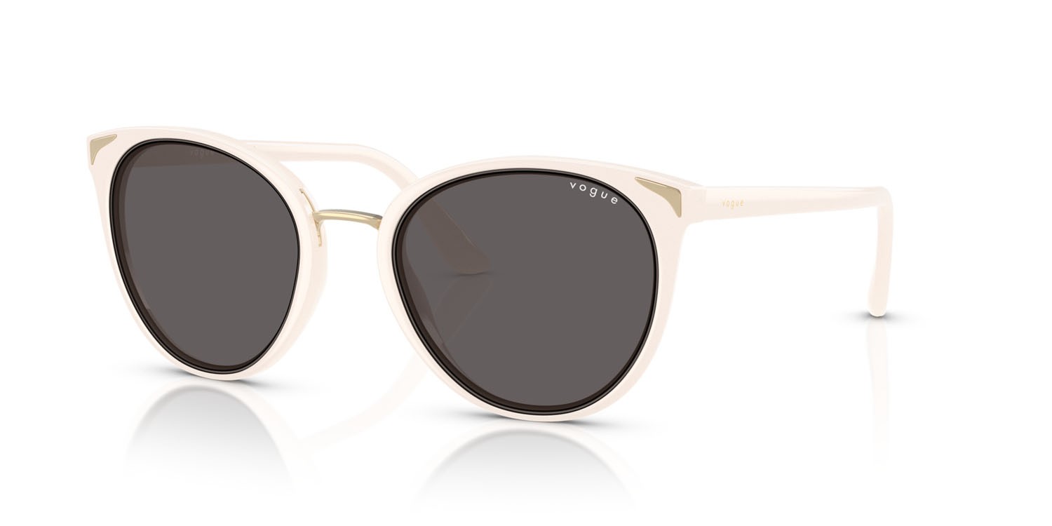 Occhiali da sole Vogue VO 5230S (312487) colore full ivory forma farfalla lenti nero/grigio fumo