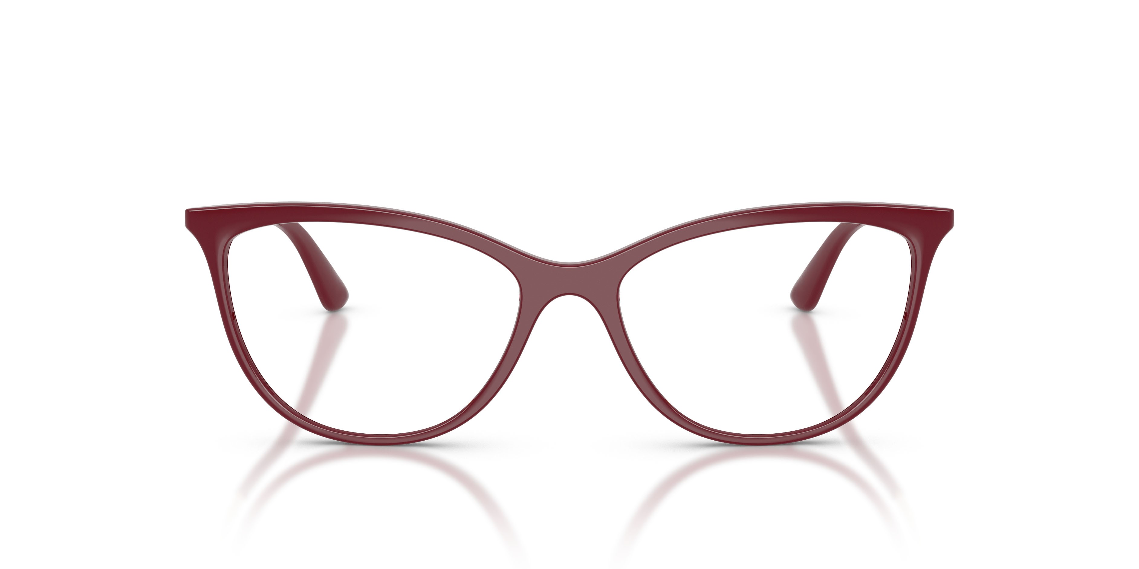 Eyeglasses Vogue VO 5239 (2875) color ciliegia full shape cat eye lenses lente demo