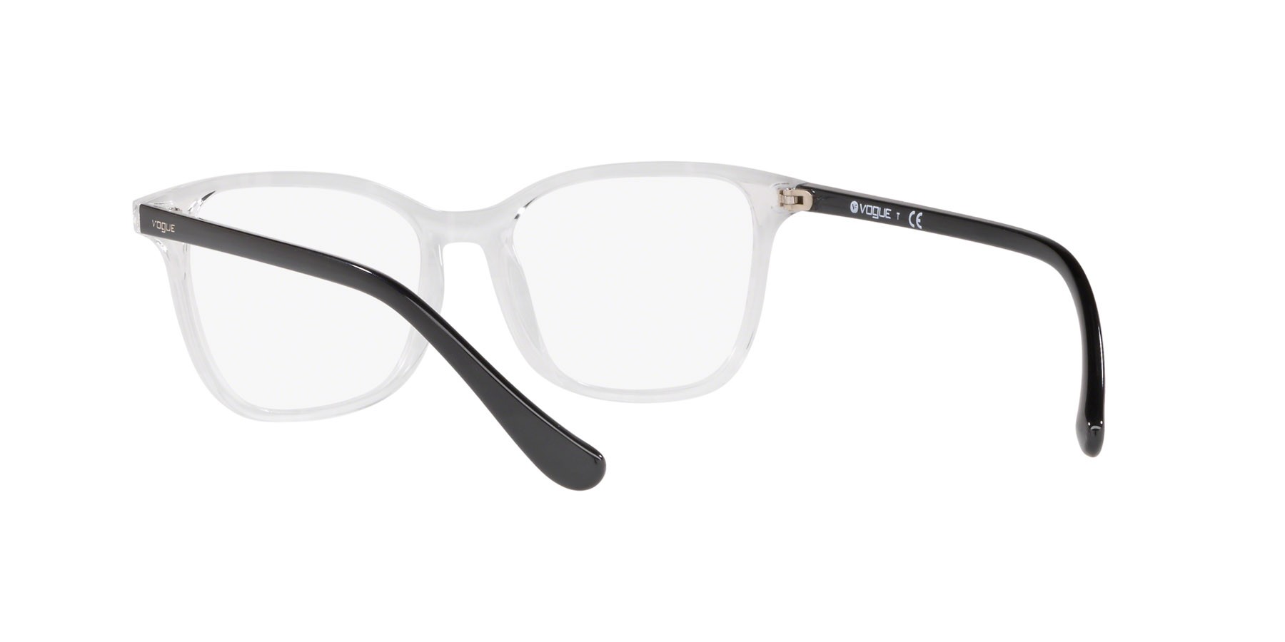 Brillen Vogue VO 5256 (2698) farbe top nero/texture white trasparente form rechteckig gläser lente demo