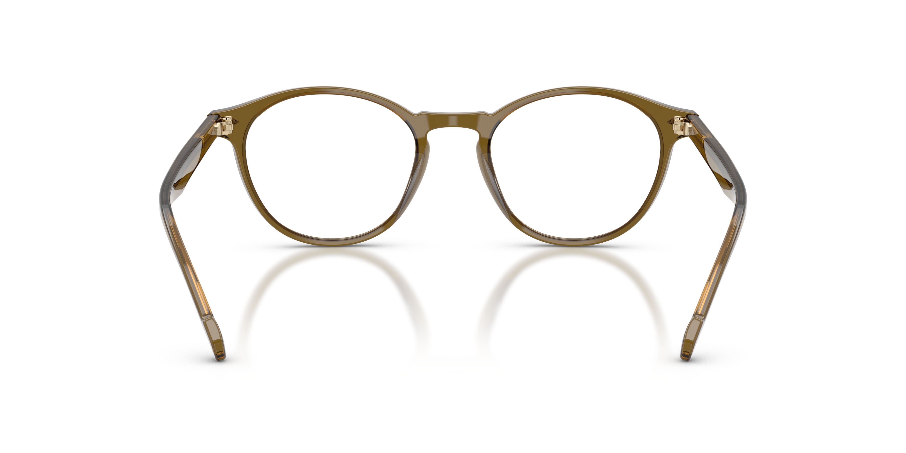Eyeglasses Vogue VO 5326 (3260) color verde oliva trasparente shape oval lenses lente demo