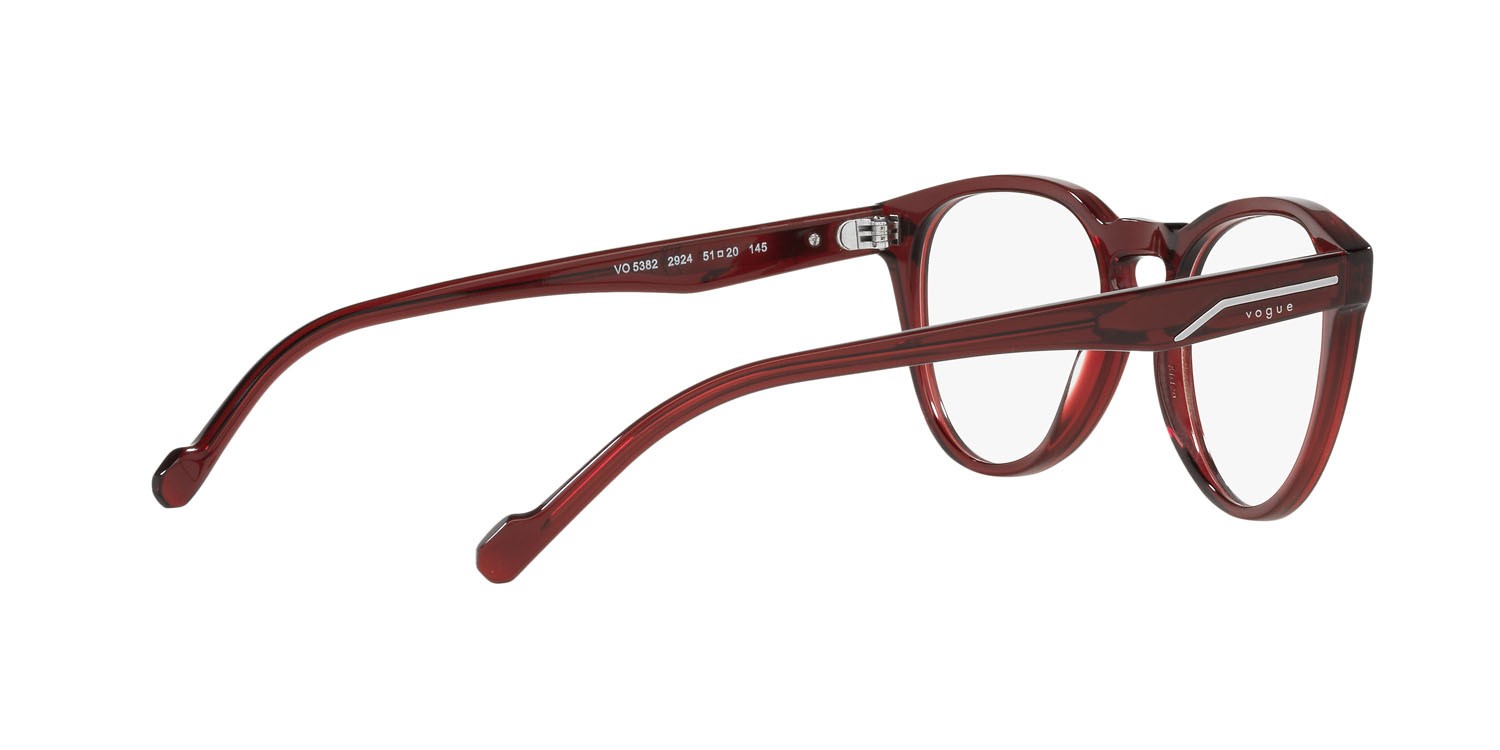 Occhiali da vista Vogue VO 5382 (2924) colore bordeaux trasparente forma pantos lenti lente demo