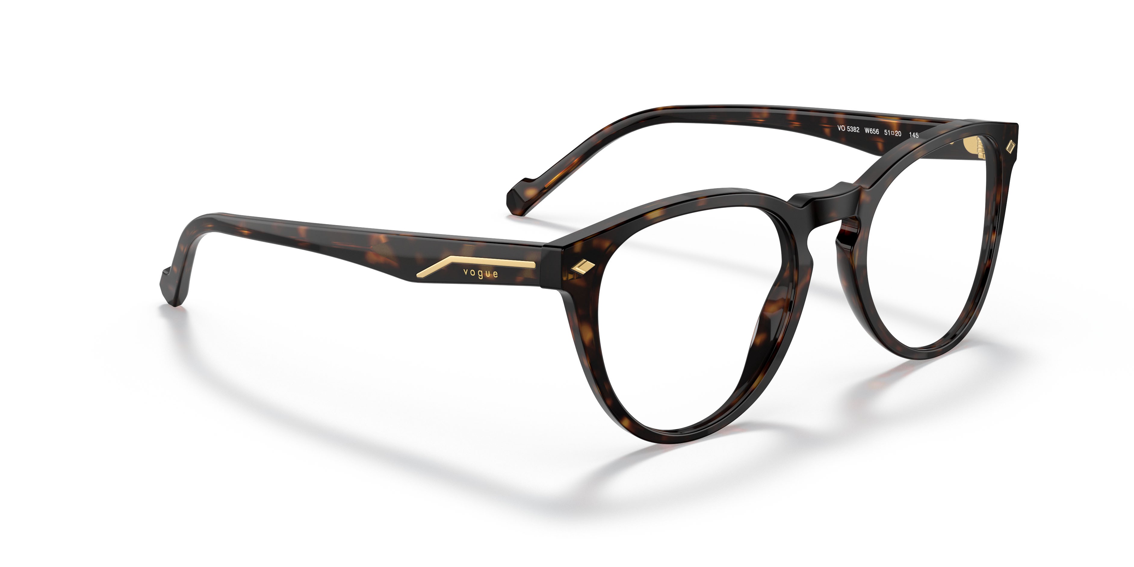 Brillen Vogue VO 5382 (W656) farbe havana scuro form pantos gläser lente demo