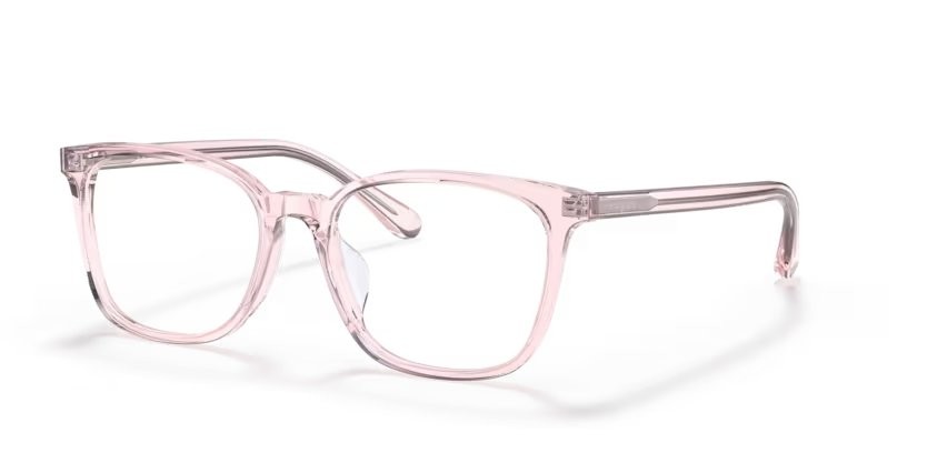 Eyeglasses Vogue VO 5399D (2828) color rosa trasparente shape rectangle lenses lente demo