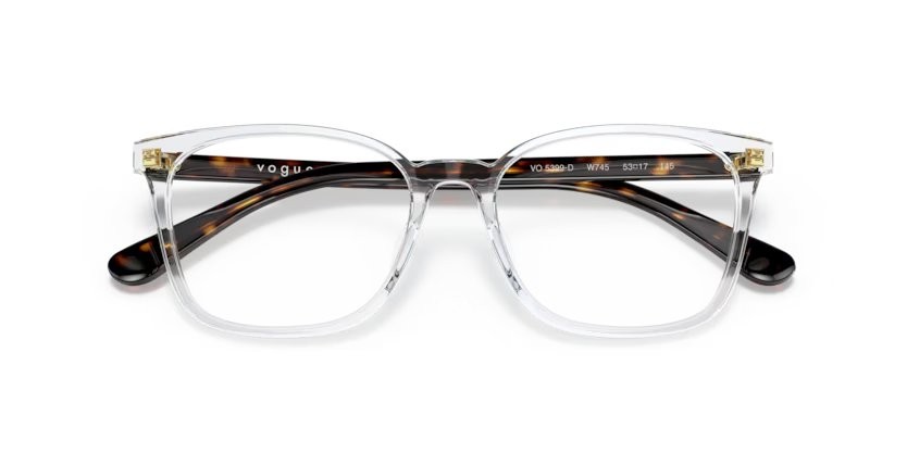 Eyeglasses Vogue VO 5399D (W745) color trasparente shape rectangle lenses lente demo