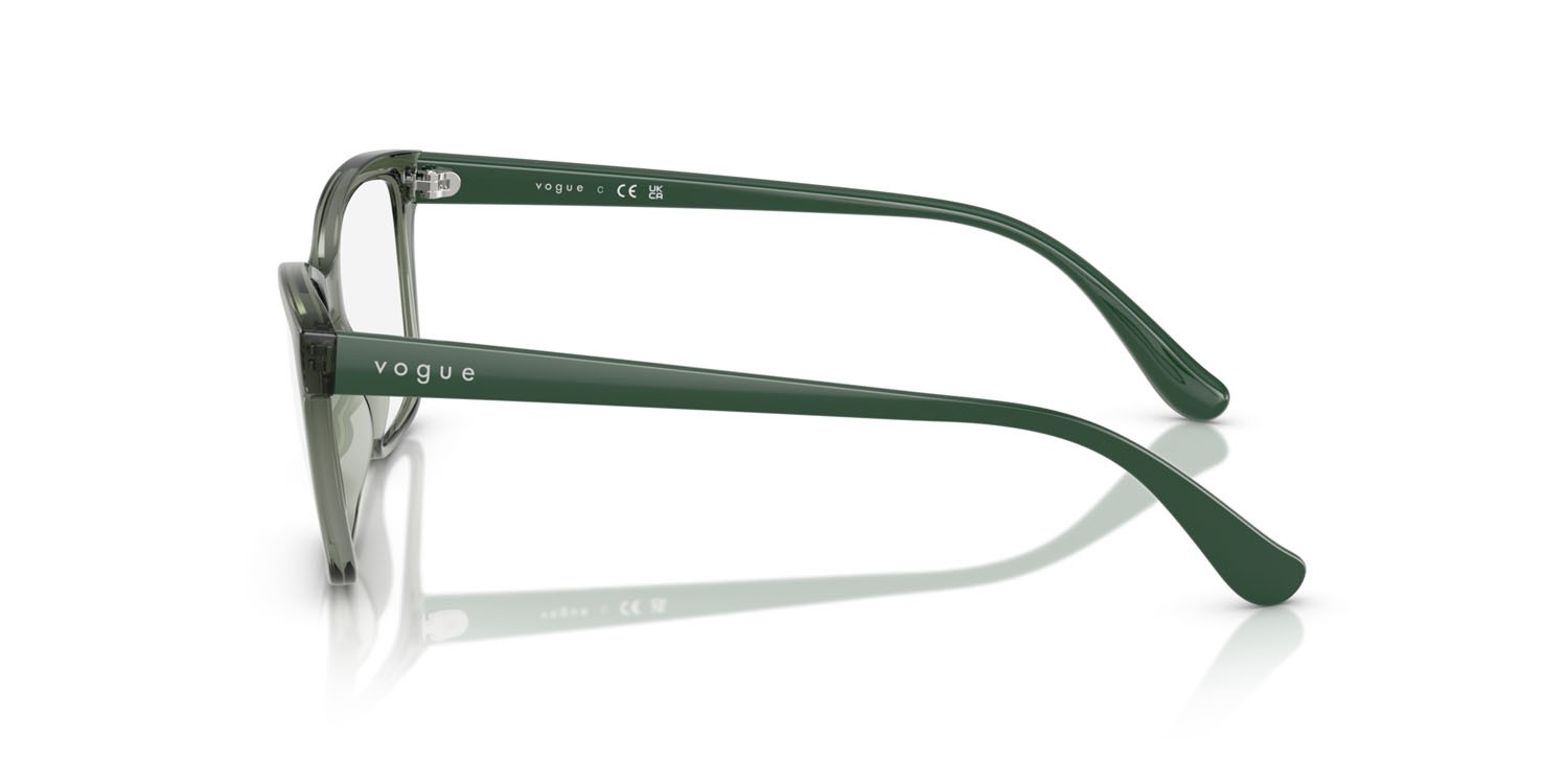 Eyeglasses Vogue VO 5420 (3086) color verde germano reale trasparente shape square lenses lente demo