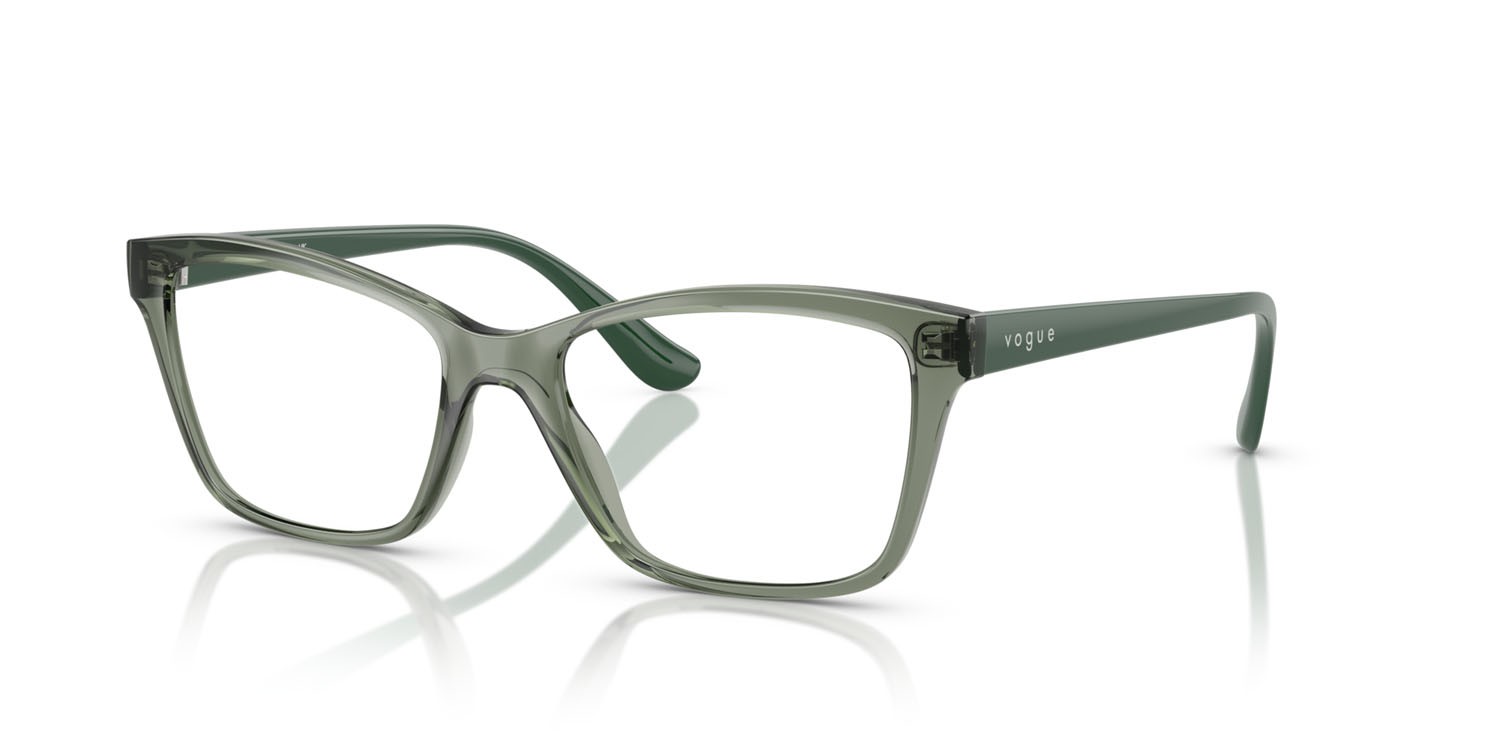 Eyeglasses Vogue VO 5420 (3086) color verde germano reale trasparente shape square lenses lente demo
