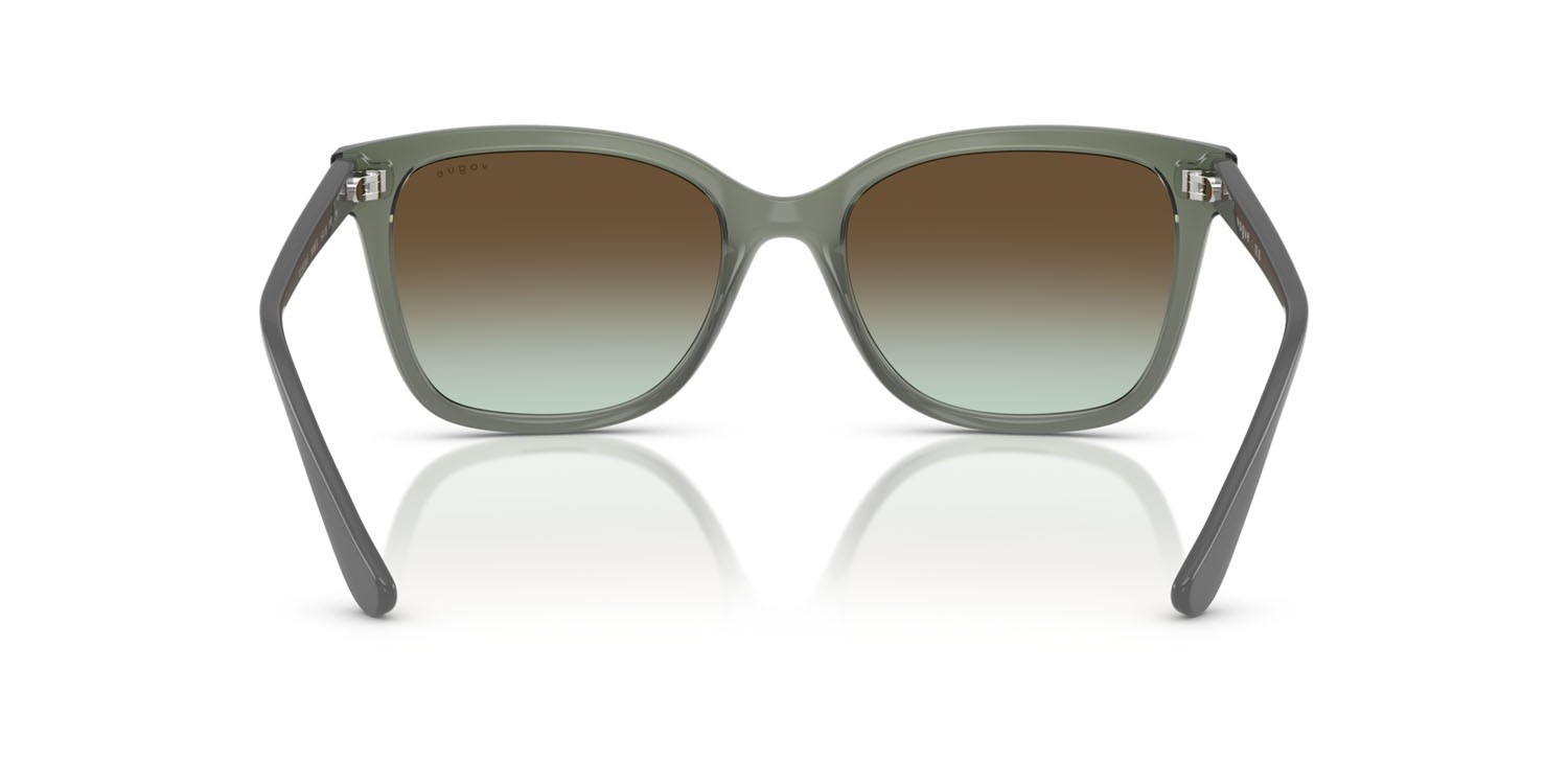 Sunglasses Vogue VO 5426S (3086E8) color verde germano reale trasparente shape square lenses verde sfumato marrone