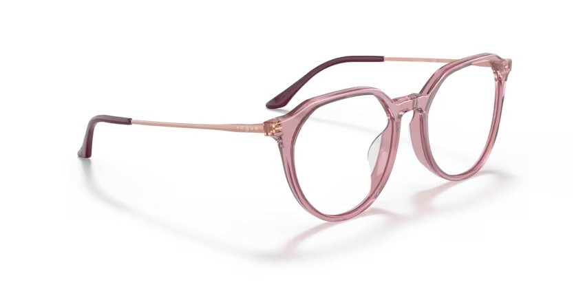 Eyeglasses Vogue VO 5430D (2798) color rosso ciliegia trasparente shape irregular lenses lente demo