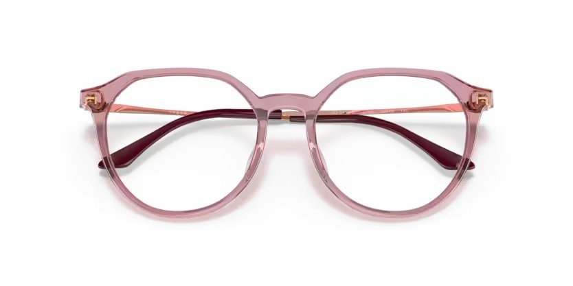 Eyeglasses Vogue VO 5430D (2798) color rosso ciliegia trasparente shape irregular lenses lente demo